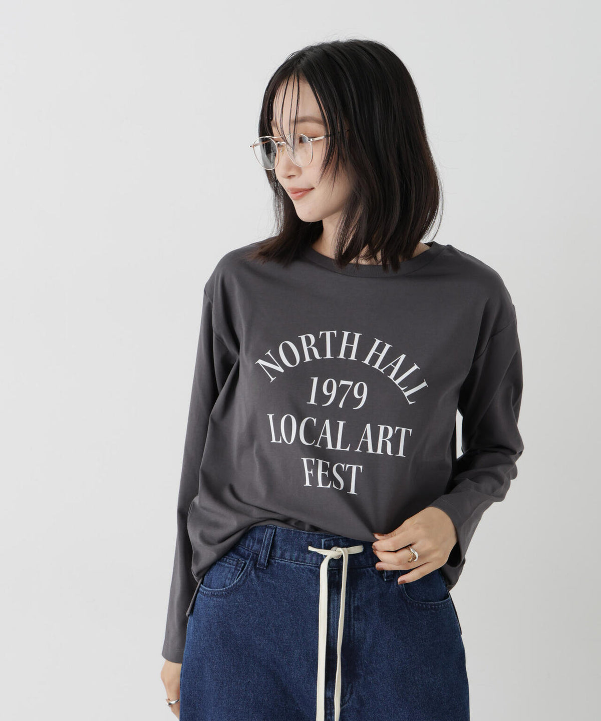 UVカット機能付ロゴプリントロングTシャツ 6736223314