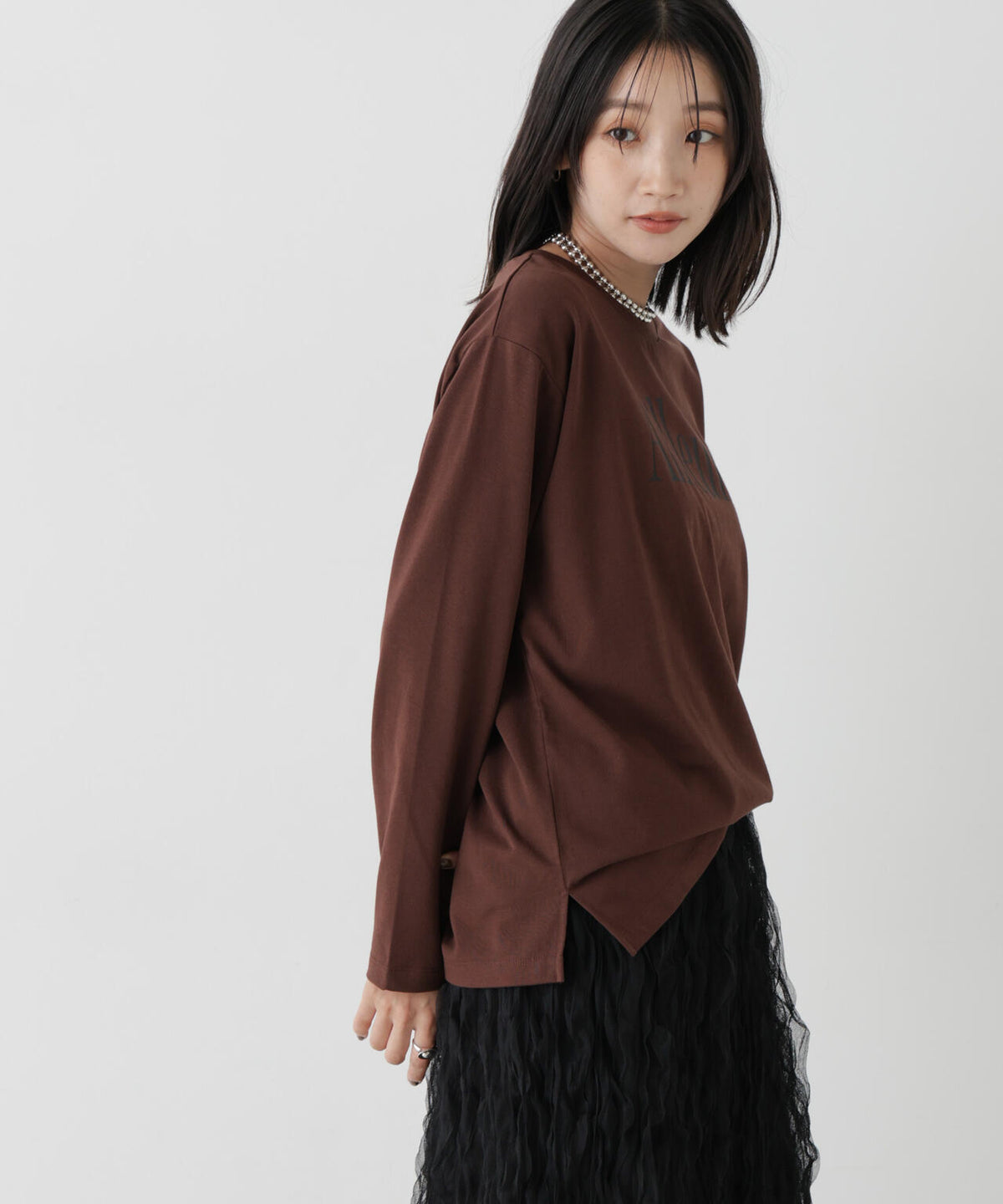 UVカット機能付ロゴプリントロングTシャツ 6736223314