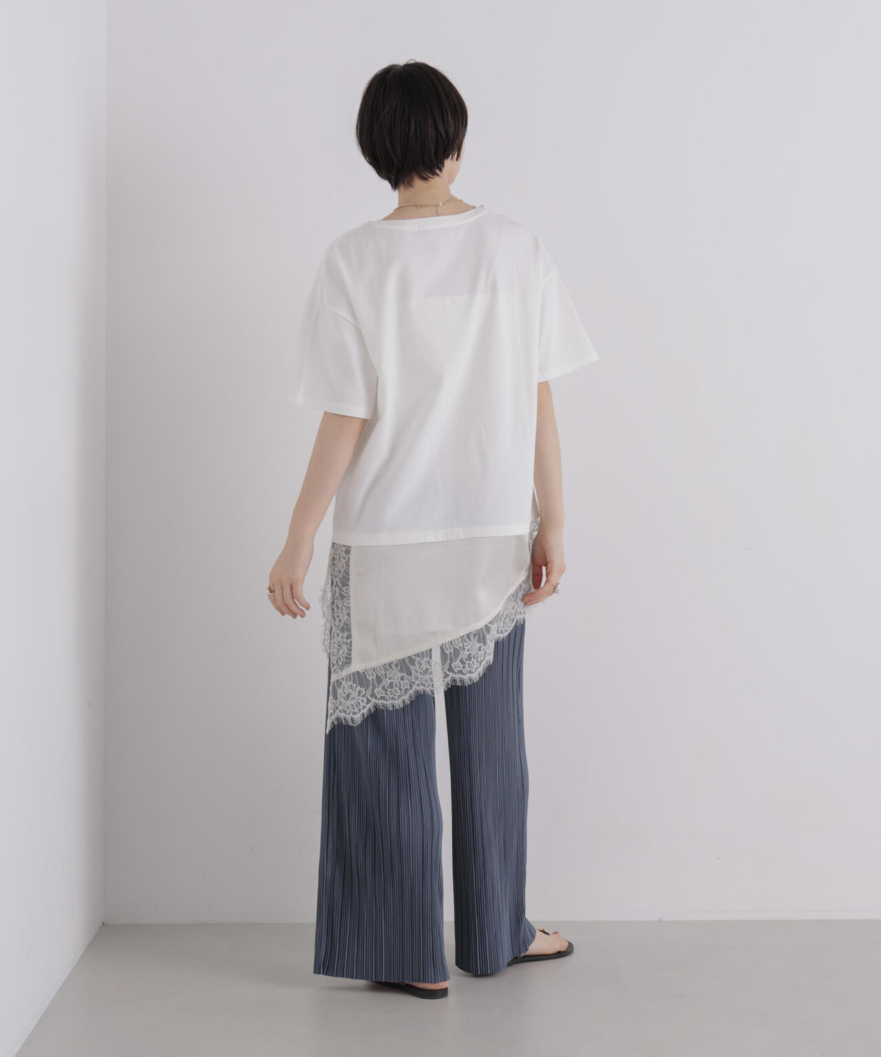 プリーツカットパンツ(セットアップ可) 6736227305