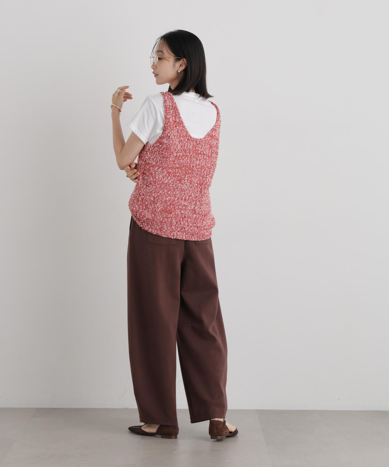 接触冷感ダンボールカットカーブシルエットパンツ(セットアップ可) 6736227306