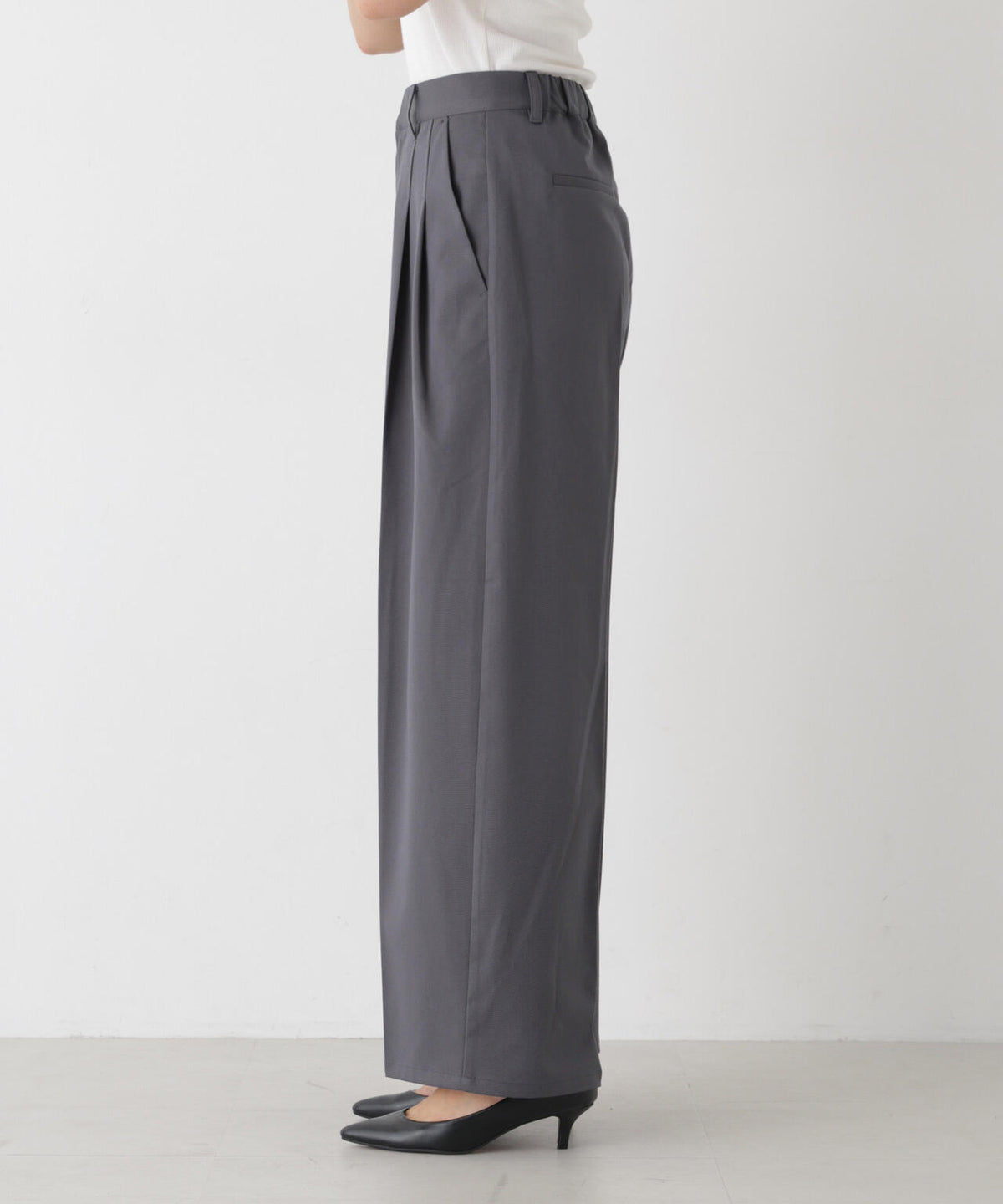 ツータックワイドツイルパンツ(セットアップ可) 6736227316