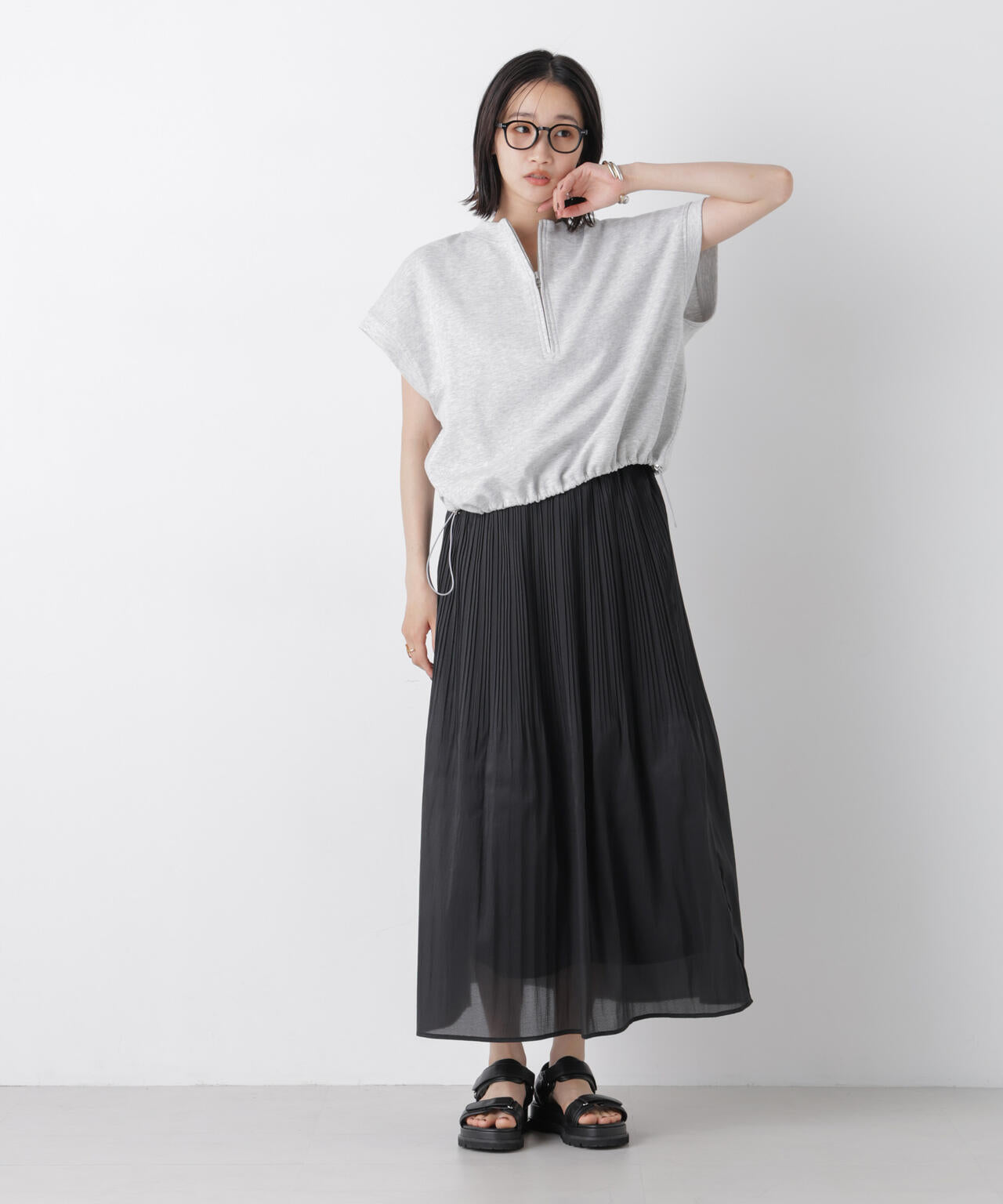 消しプリーツソフトシアースカート 6736230300