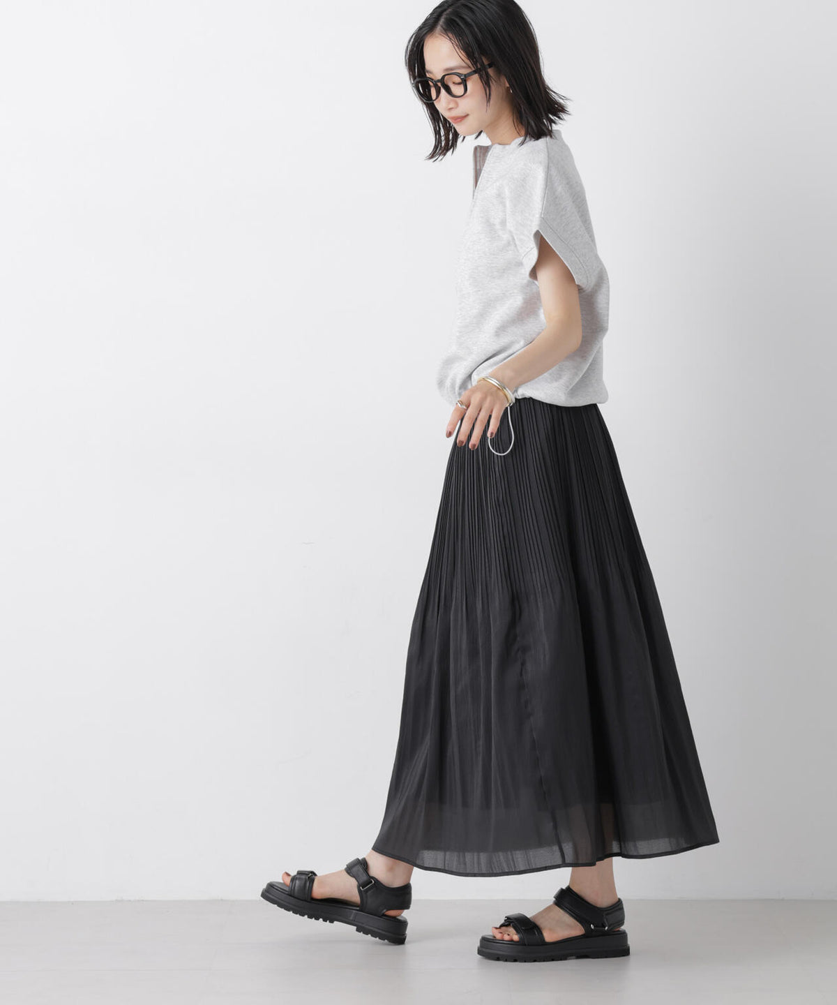 消しプリーツソフトシアースカート 6736230300