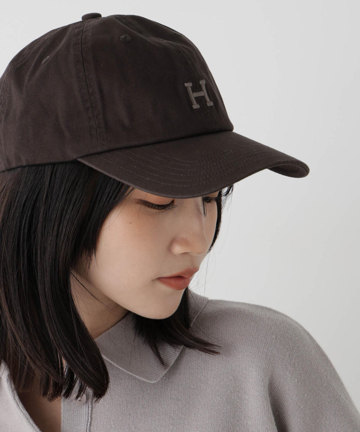 Healthknit/別注フロントH刺繍キャップ 6736239301