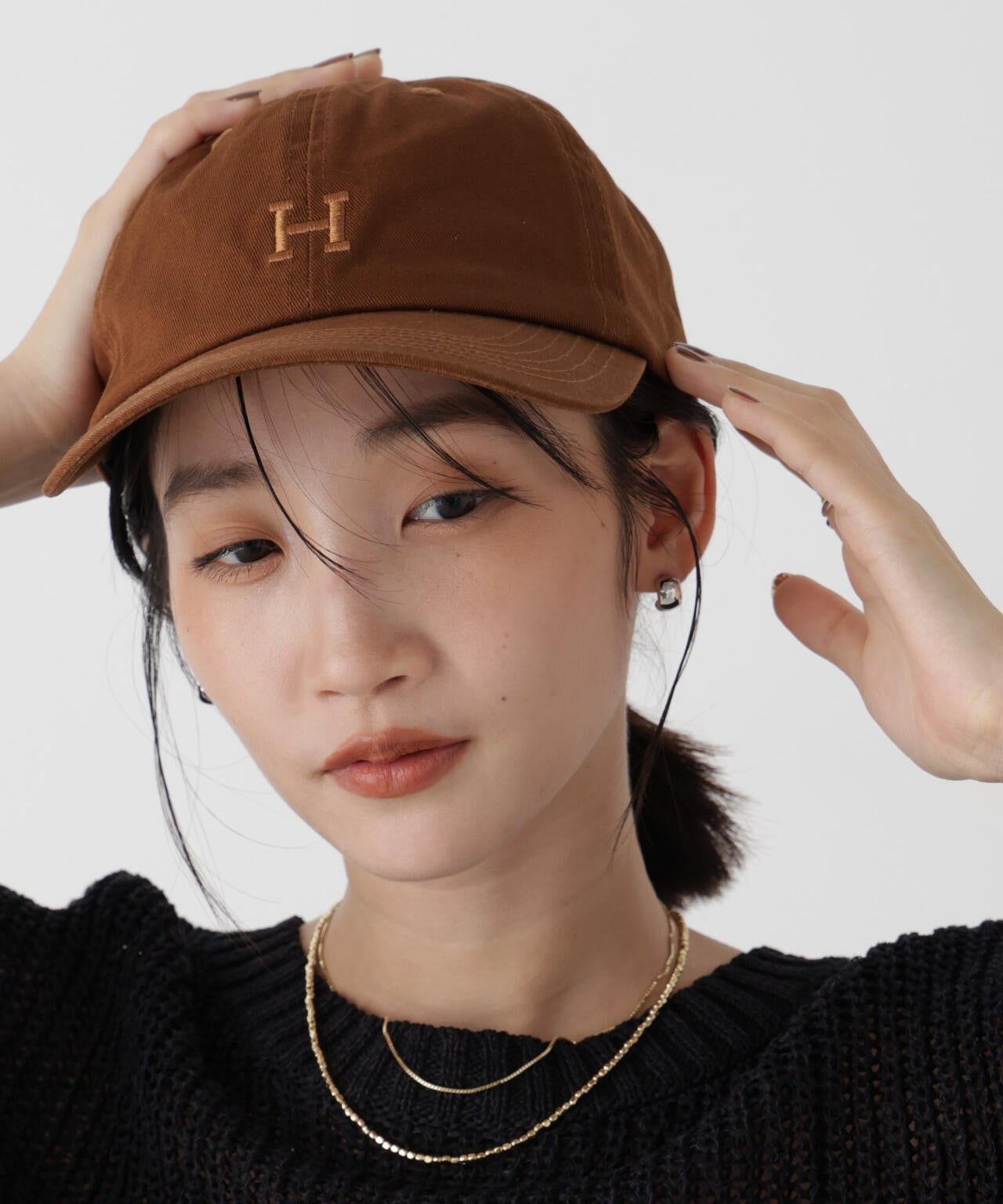 Healthknit/別注フロントH刺繍キャップ 6736239301