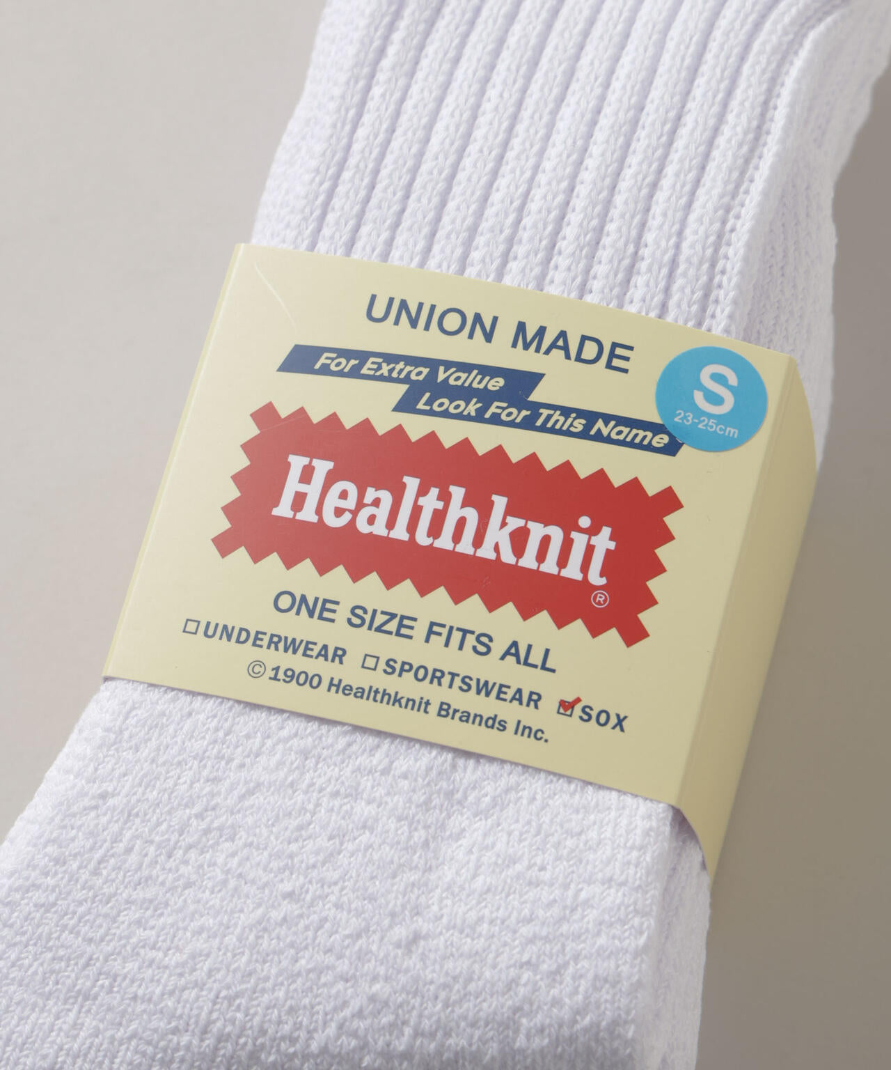 Healthknit/シンカーWHITE無地SOX 3足set 6736251300