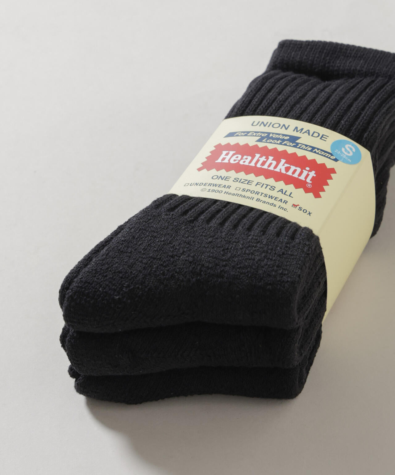 Healthknit/シンカーBLACK無地SOX 3足set 6736251302
