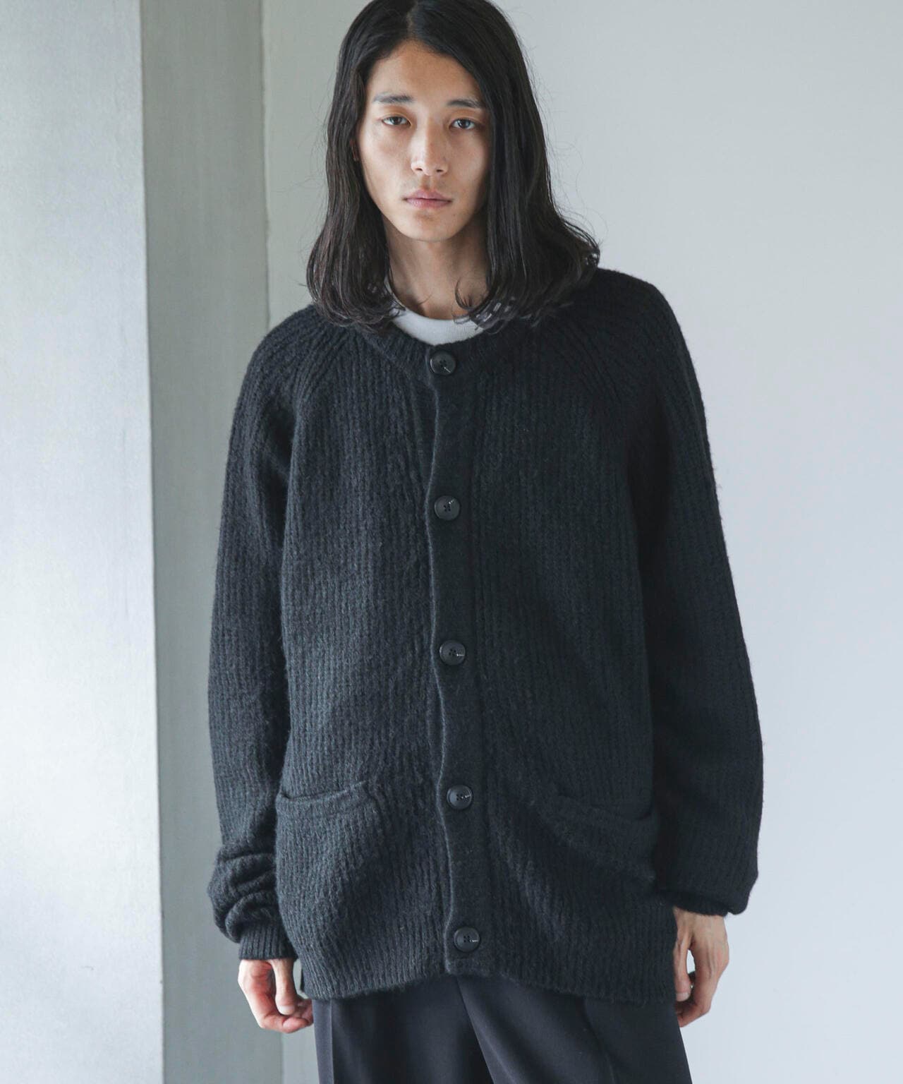 WEB限定 モヘヤライク畦編みカーディガン 6743222208