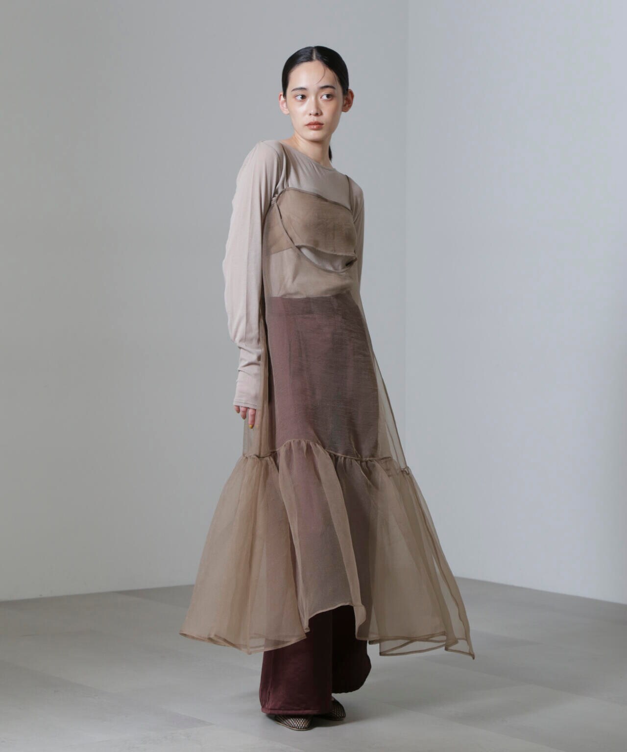 ESTHE/Cut-Out Organza Dress 6714219021