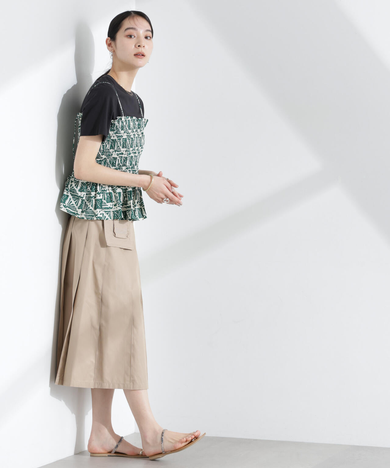 BAUM UND PFERDGARTEN/Heavy Cotton プリーツスカート 6715130009
