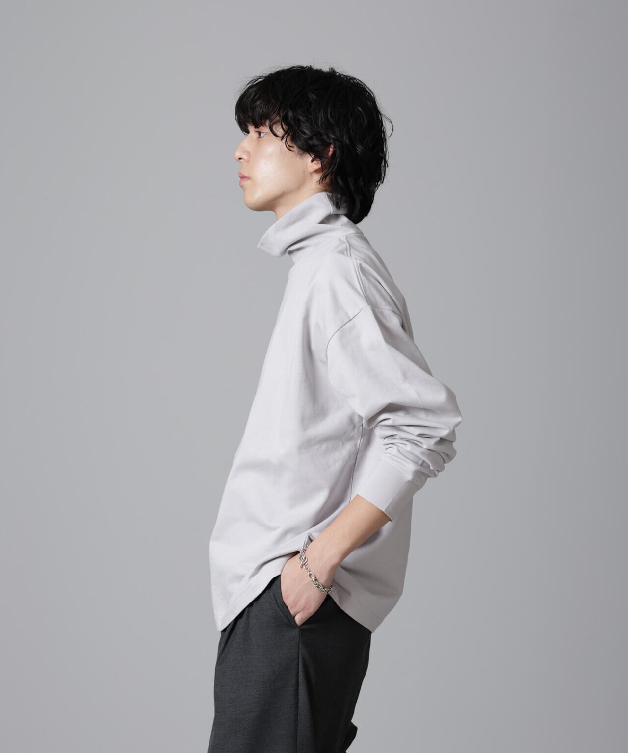 タートルカットミニ裏毛Tシャツ 長袖 6724223235