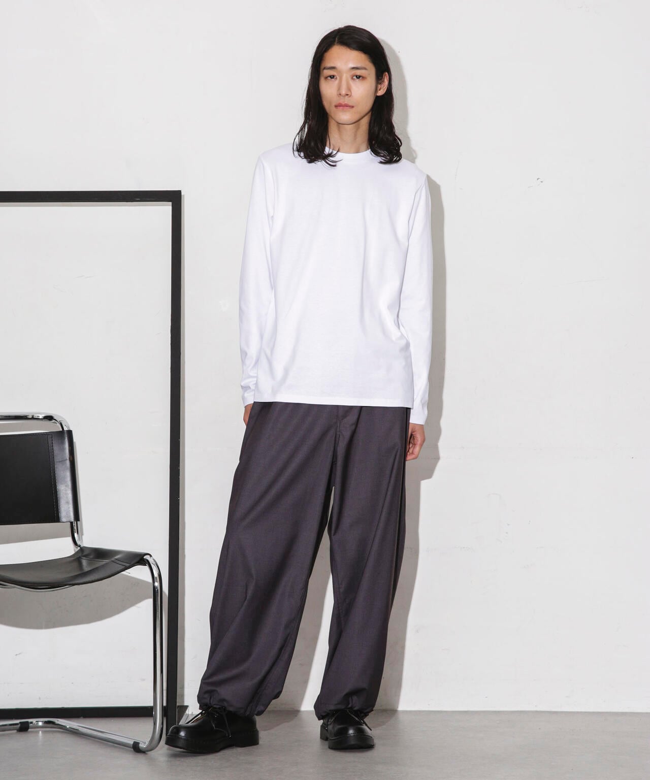 Anti Soaked 汗染み防止 クルーネックTシャツ長袖 6684123208