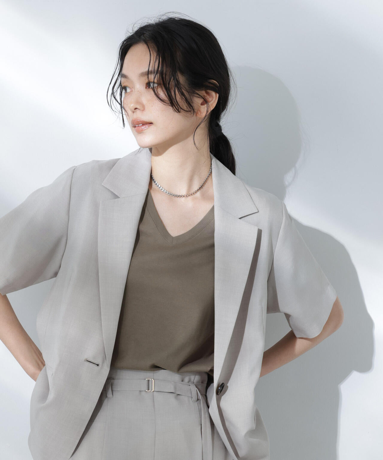 Anti Soaked(R) 汗染み防止VネックTシャツ 6695124301