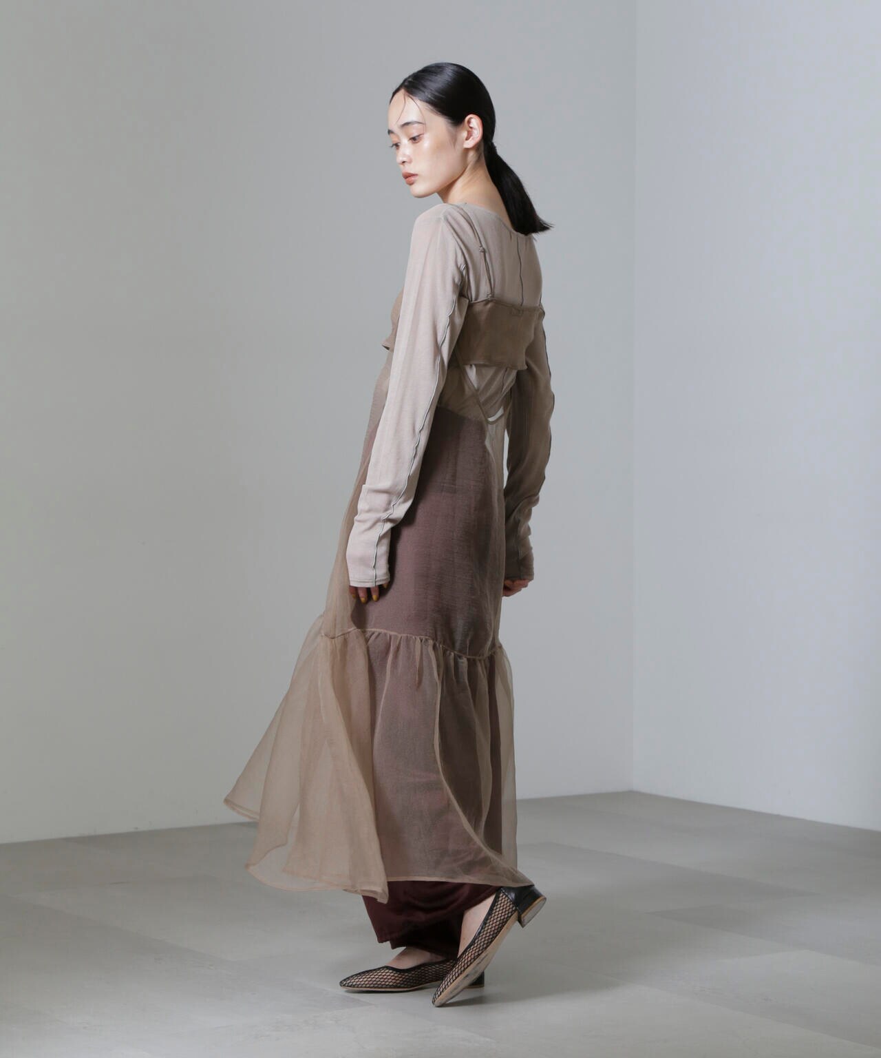 ESTHE/Cut-Out Organza Dress 6714219021