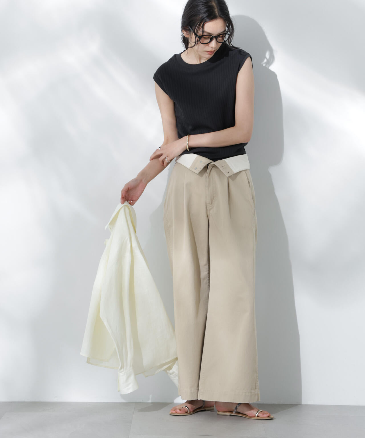 Anti Soaked(R) 汗染み防止リブノースリーブTシャツ(セットアップ可) 6695124305
