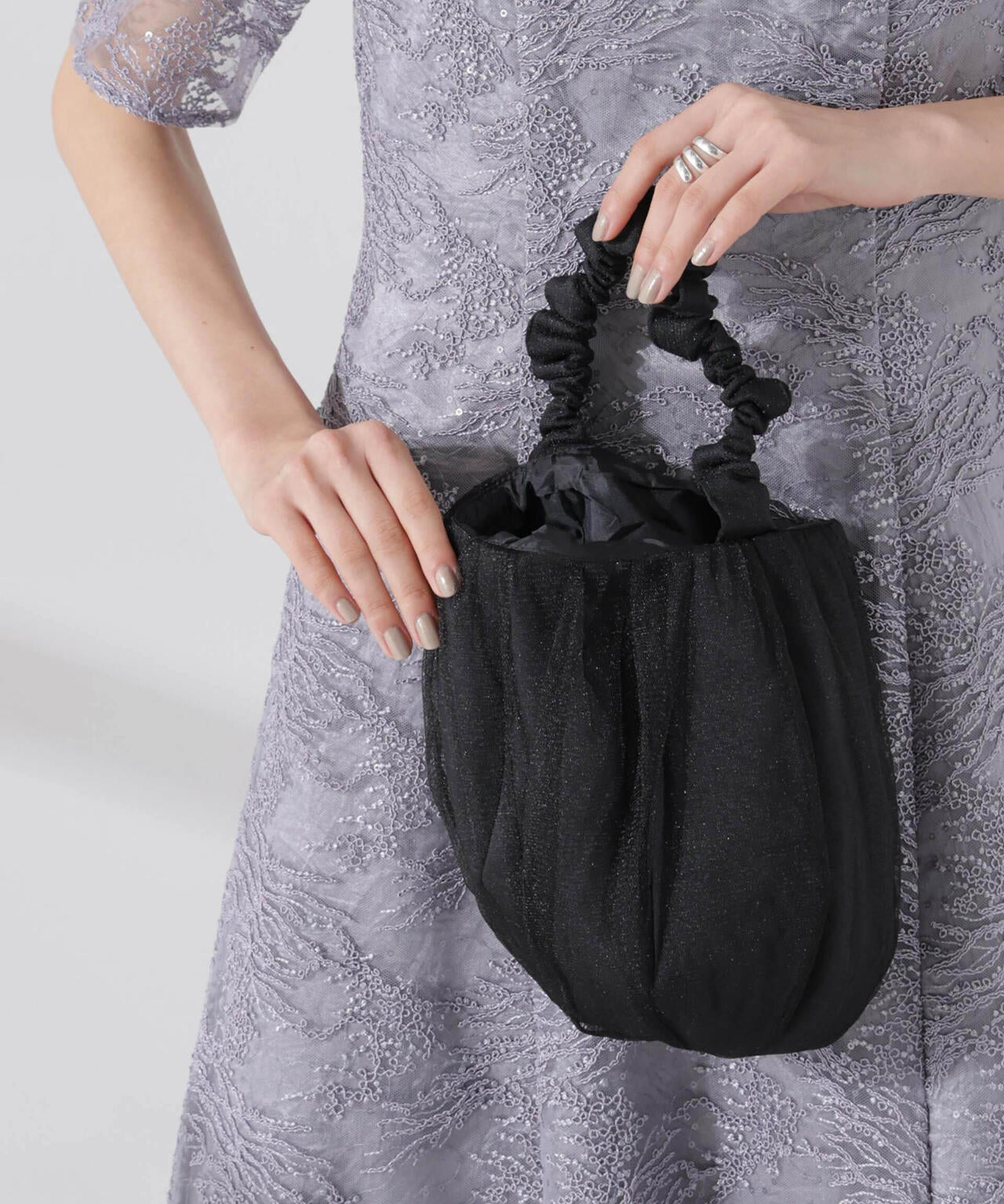 kaene/サークルギャザーハンドルバッグ 6715132072