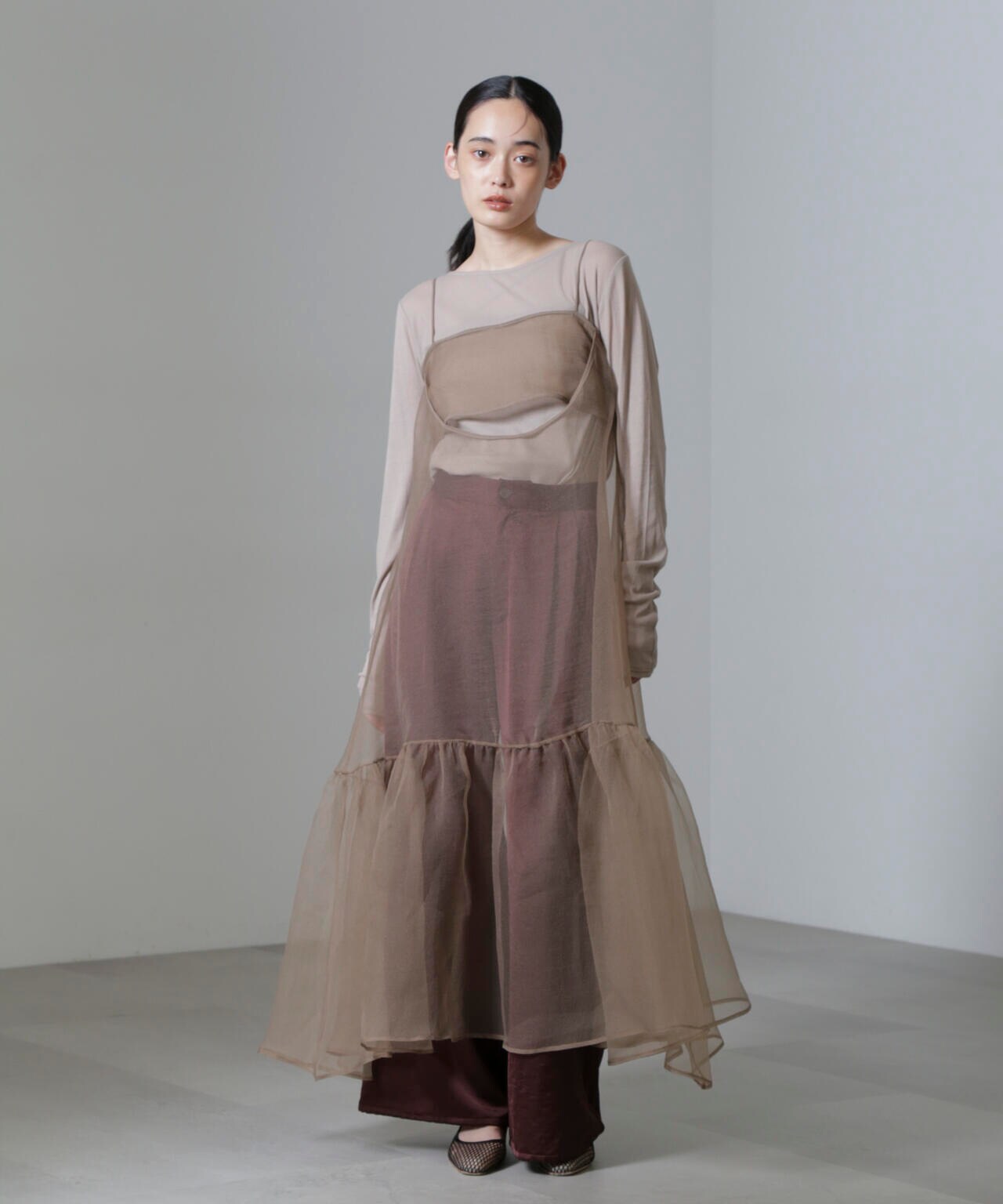 ESTHE/Cut-Out Organza Dress 6714219021