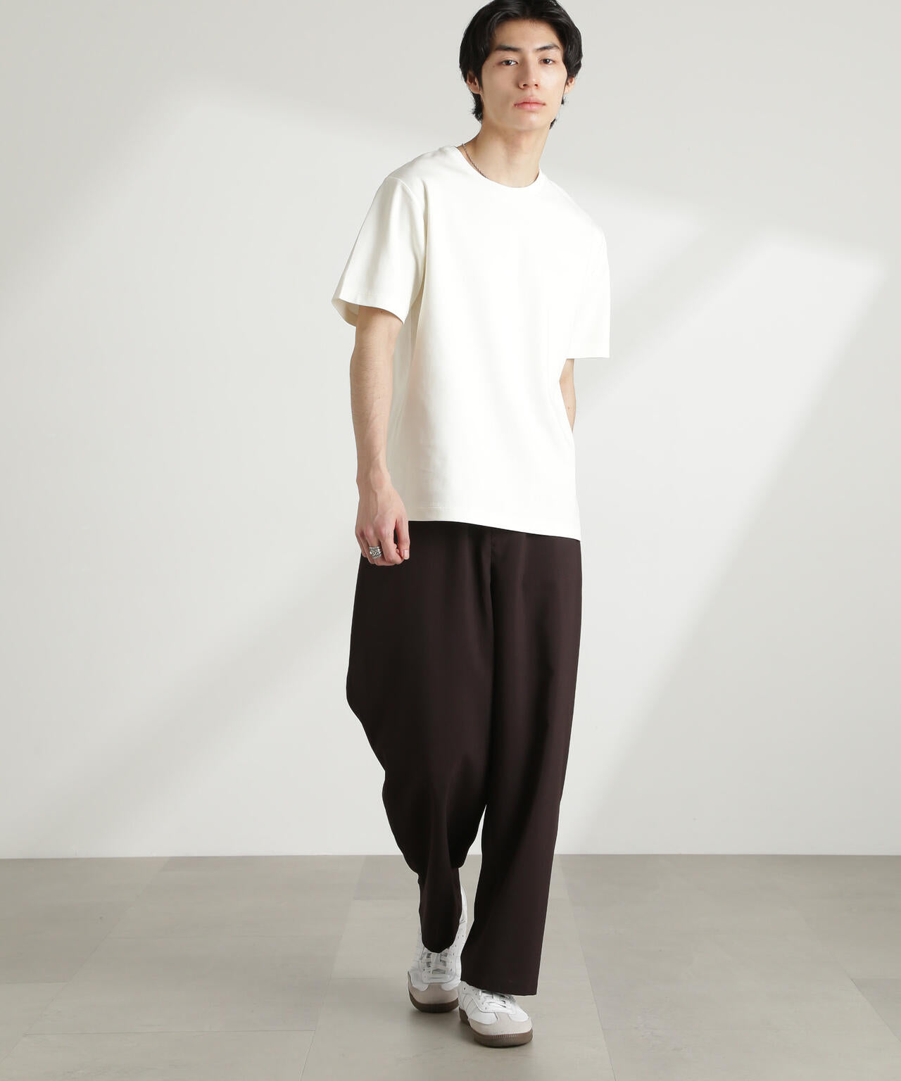 ダブルスムースクルーネックTシャツ 半袖 6725124211
