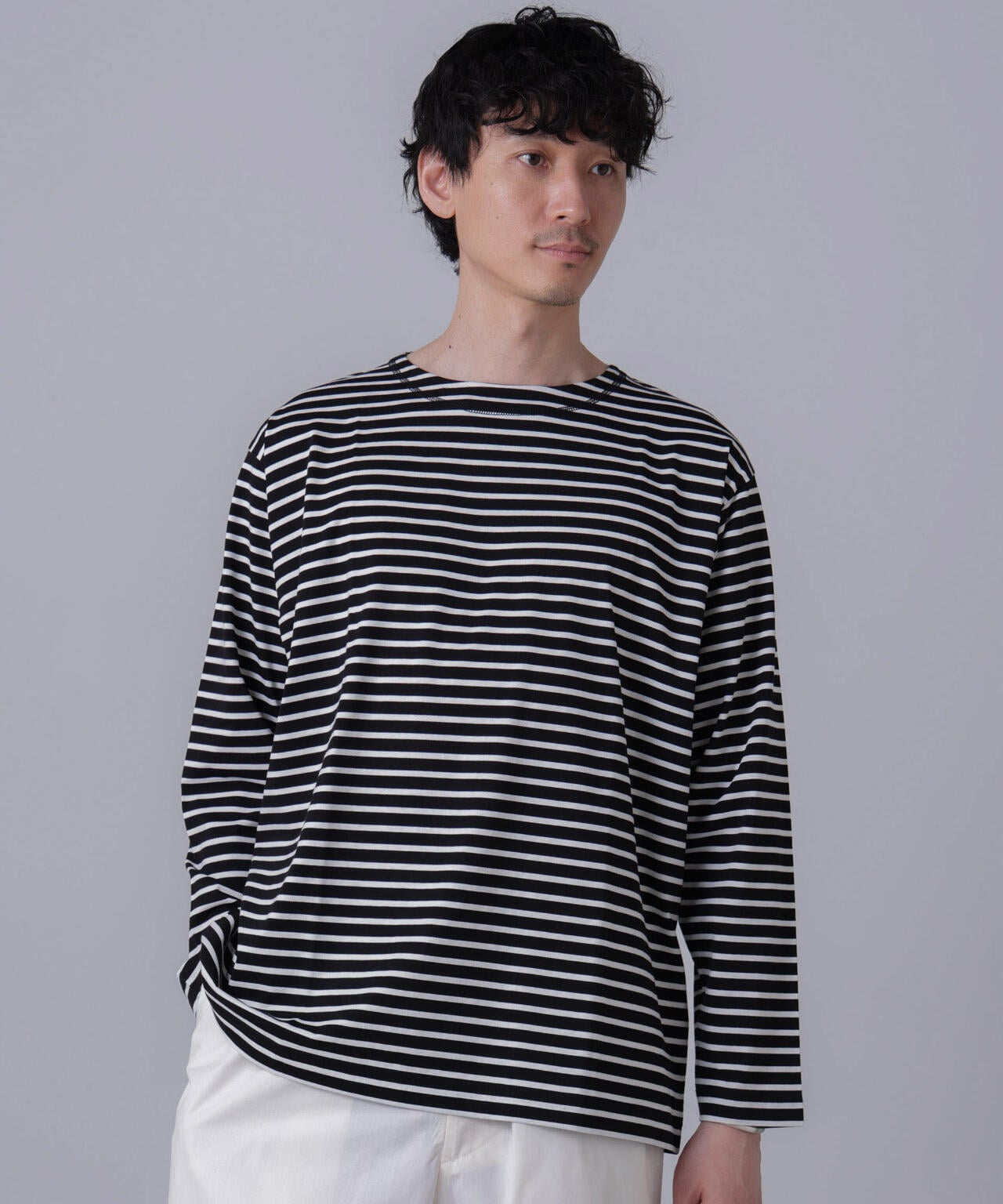 「NJ/CLUB」HOMESTOCKボーダーボートネックTシャツ 6684223201