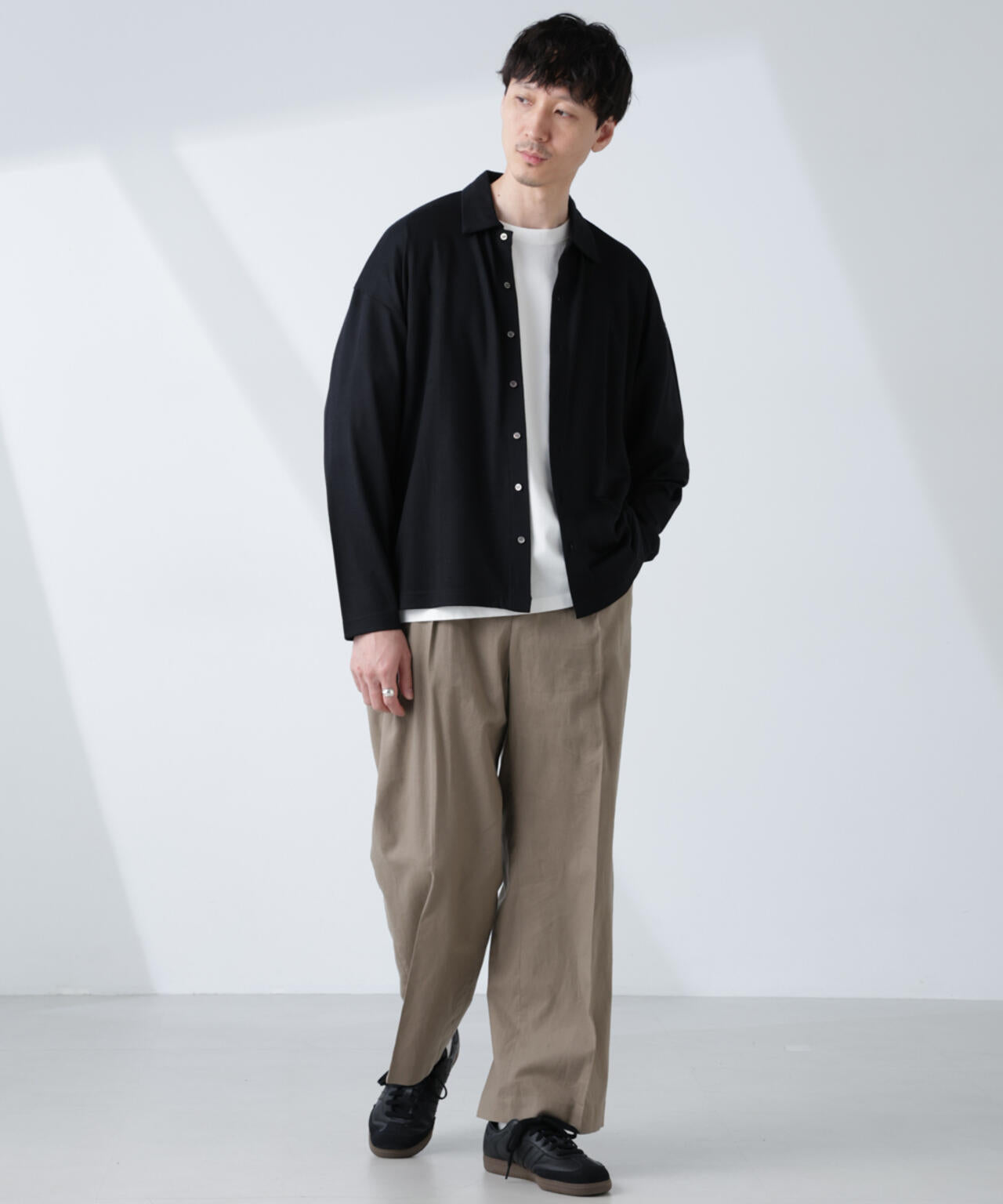 「ALL-DAYS COMFORT 100% WOOL」 シャツカーディガン 6685123223