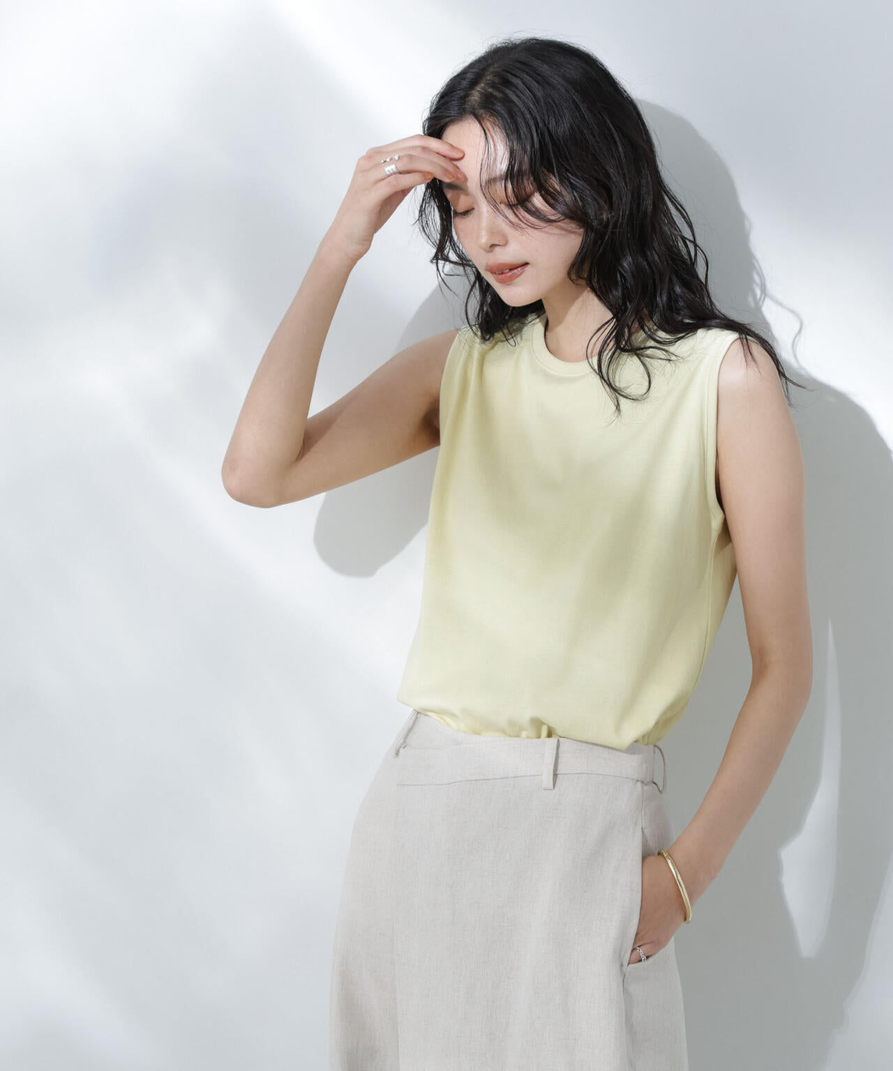 Anti Soaked(R) 汗染み防止カラフルノースリTシャツ 6695124307