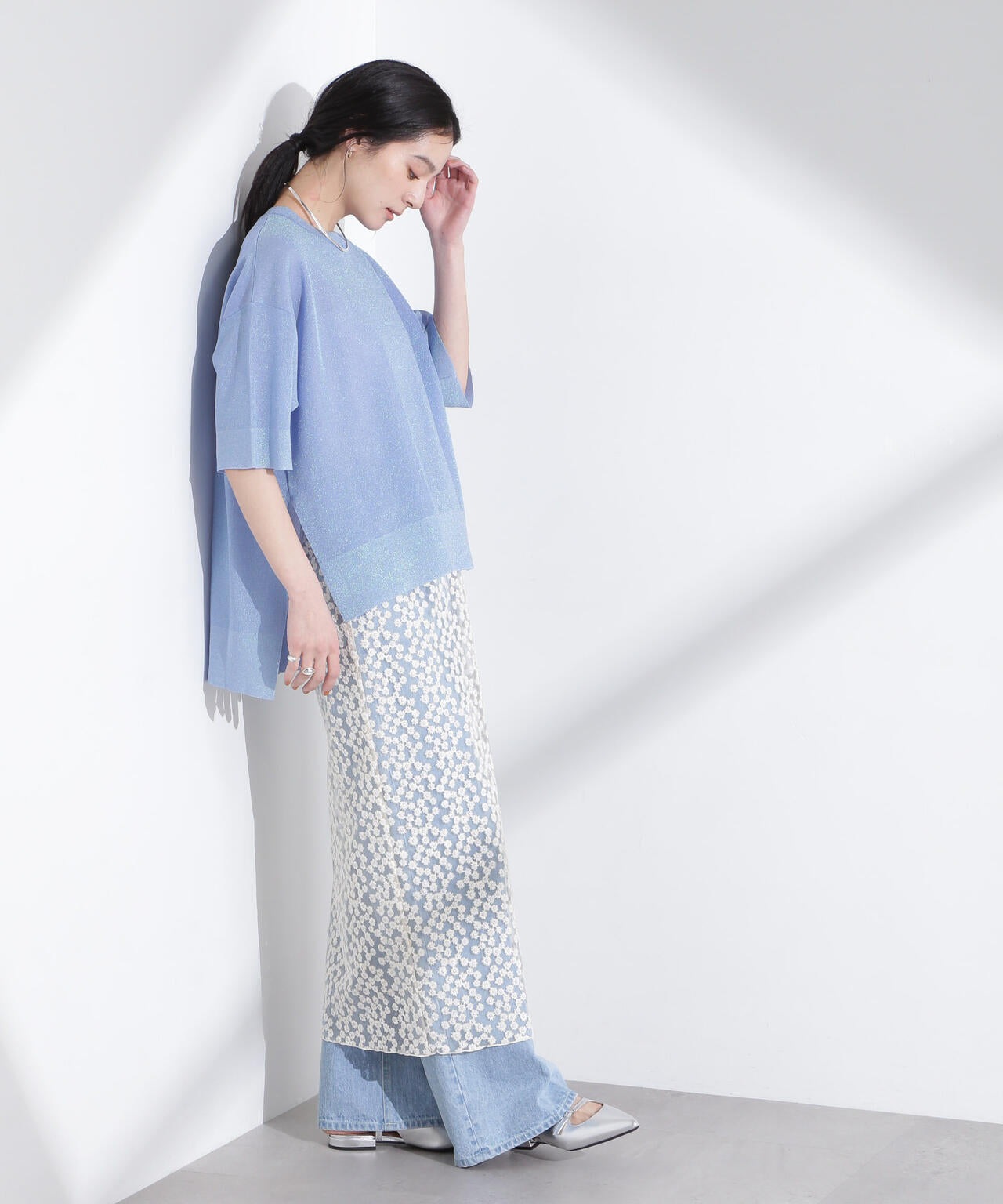 オーロララメシアースムースニットTシャツ 6695122312