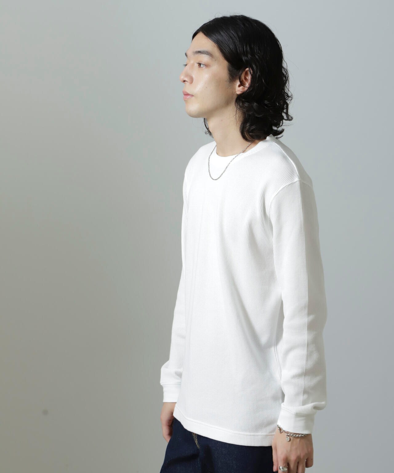 アンチスメルワッフルTシャツ 長袖 6724223205