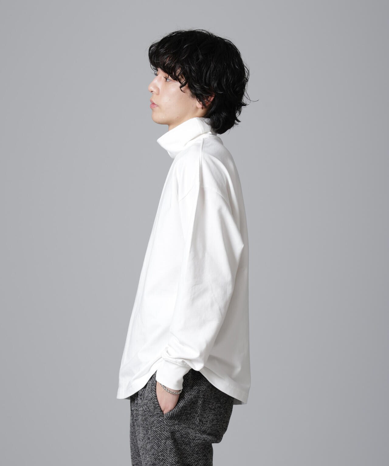 タートルカットミニ裏毛Tシャツ 長袖 6724223235
