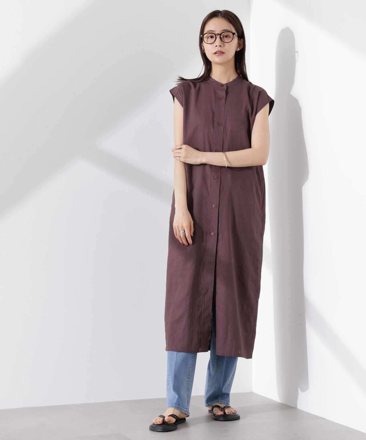 Anti Smell Linen フレンチスリーブワンピース 6735119314