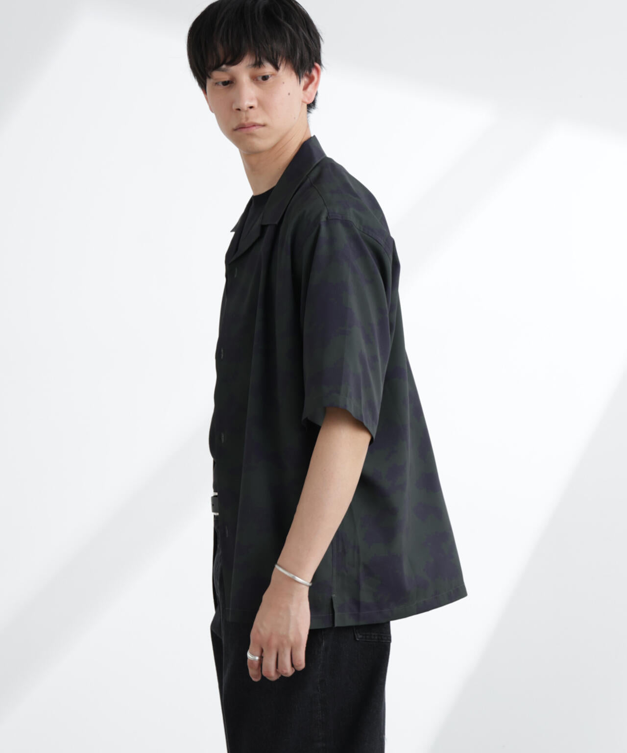 オリジナルパターン開襟シャツ 半袖 6725121224