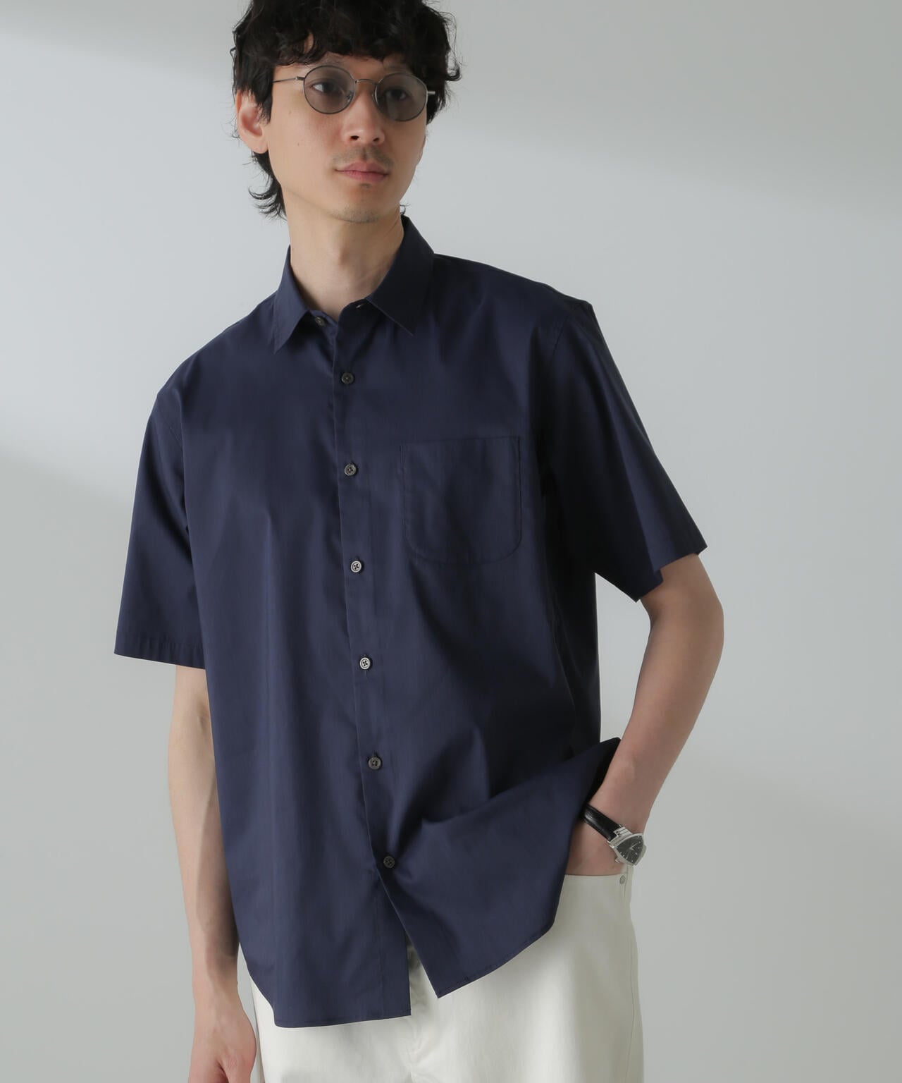 「ICE FLOW LINEN」レギュラーカラーシャツ 半袖 6684121206