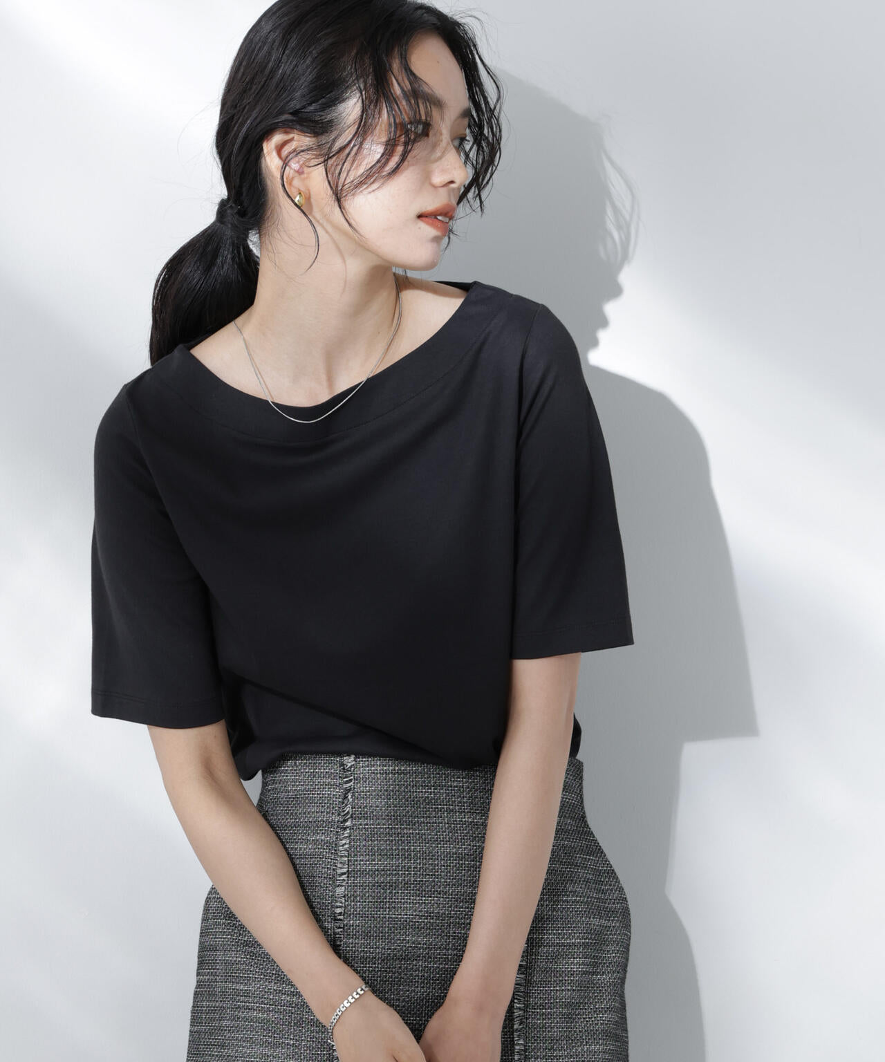 Anti Soaked(R) 汗染み防止ボートネックTシャツ 6695124303