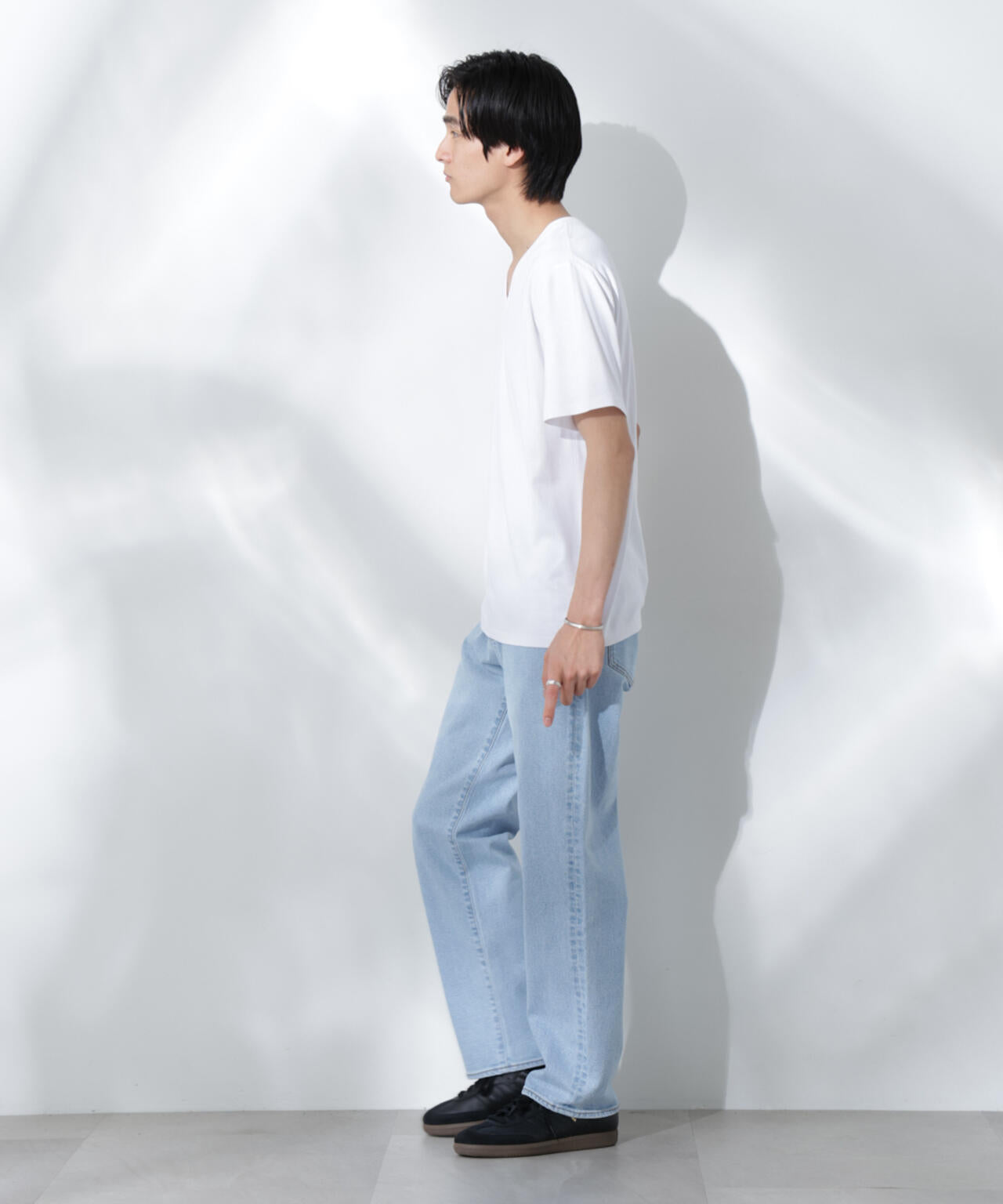 WEB限定/Anti Soaked(R) 汗染み防止 Vネック レギュラーシルエットTシャツ 6685124206