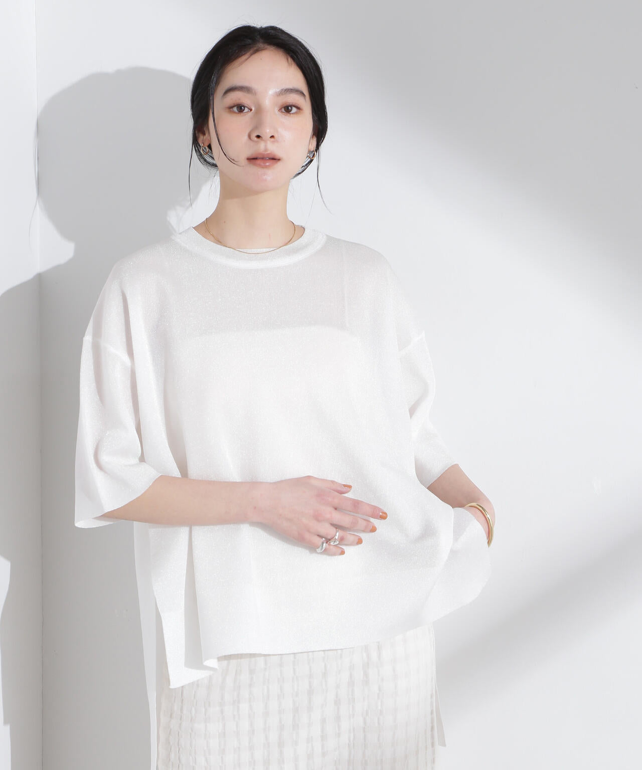 オーロララメシアースムースニットTシャツ 6695122312
