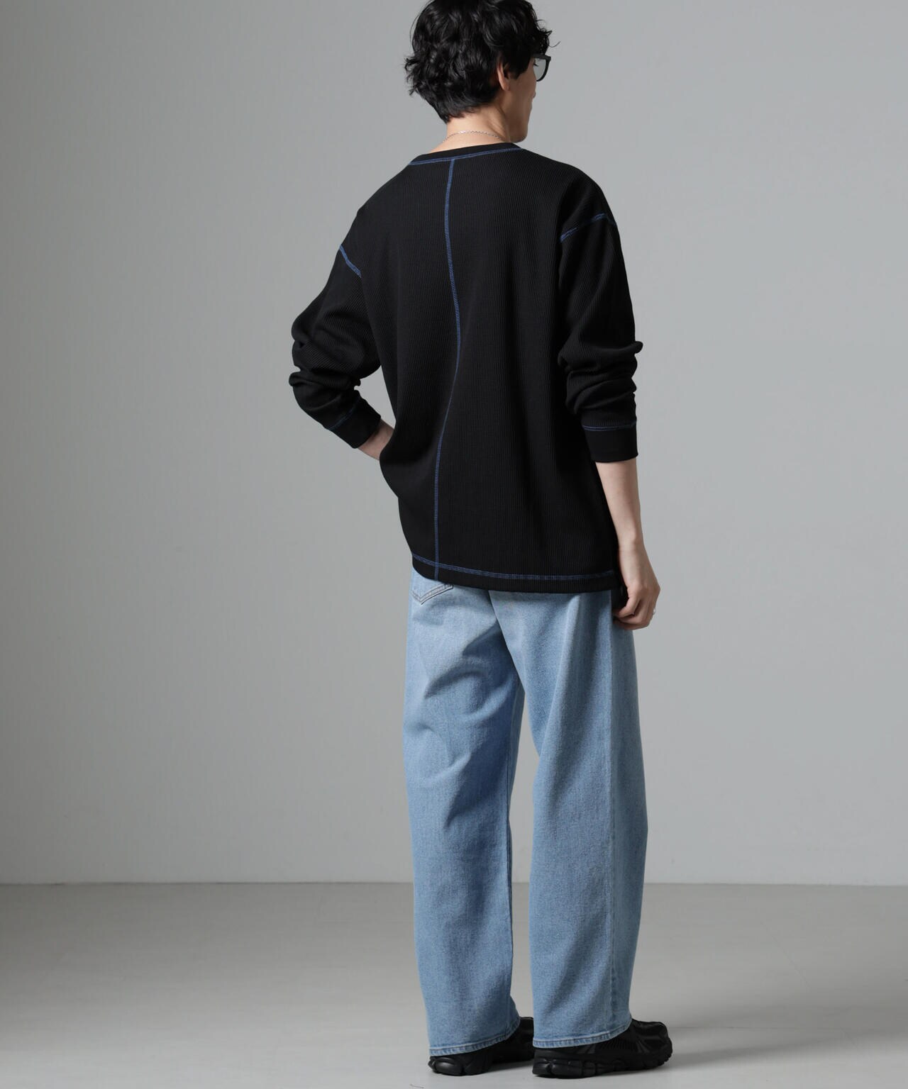 ステッチワッフルTシャツ 長袖 6724223240