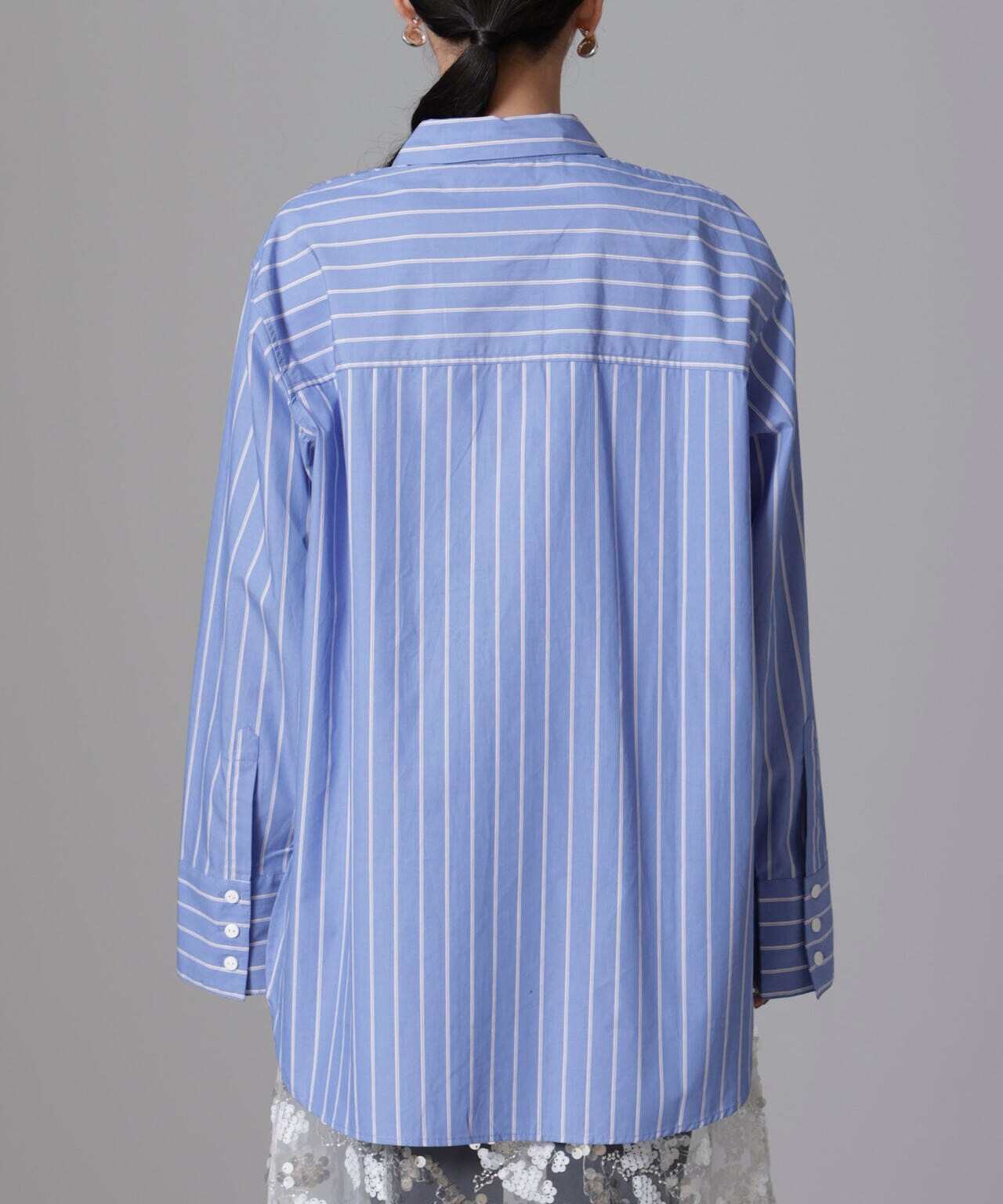 Baum und Pferdgarten/Striped Cotton Poplin シャツ 6714220012