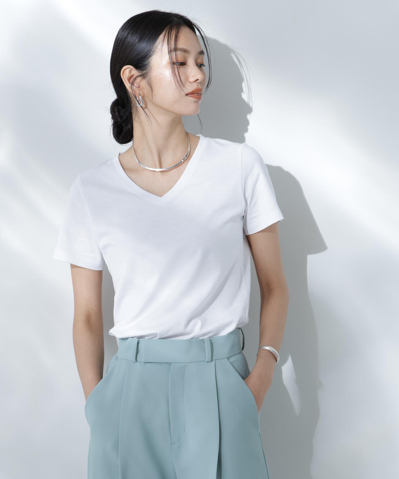 Anti Soaked(R) 汗染み防止VネックTシャツ 6695124301