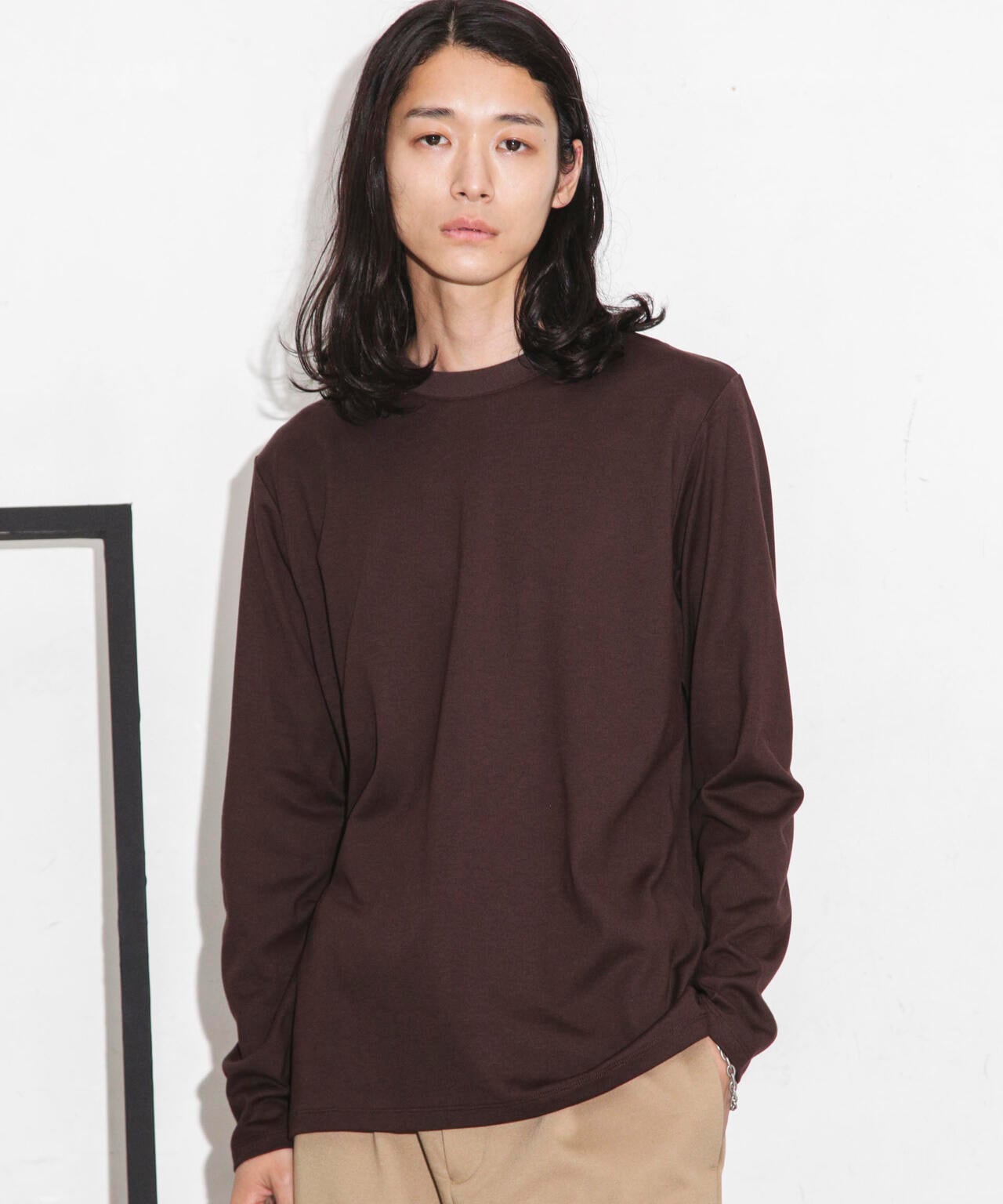Anti Soaked 汗染み防止 クルーネックTシャツ長袖 6684123208