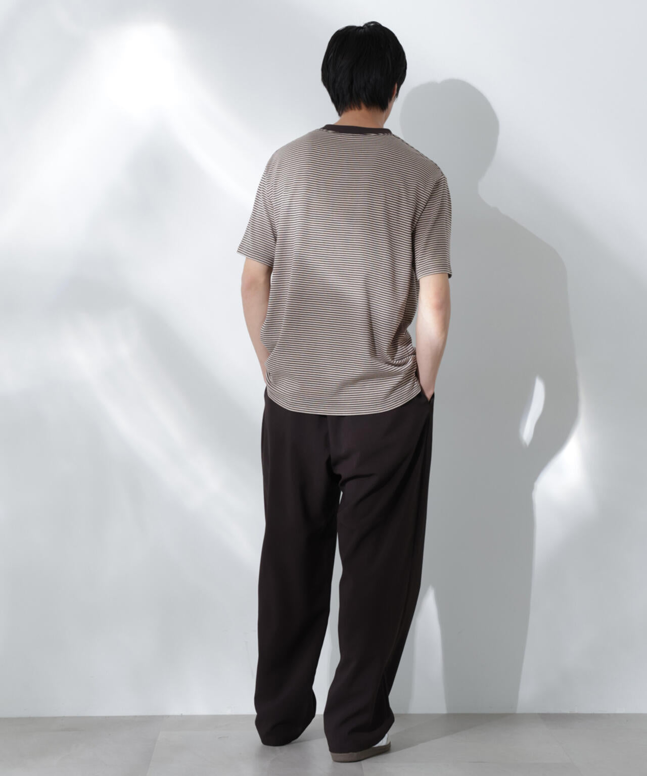 Anti Soaked(R) 汗染み防止 ボーダーミドルシルエットTシャツ 6685124205