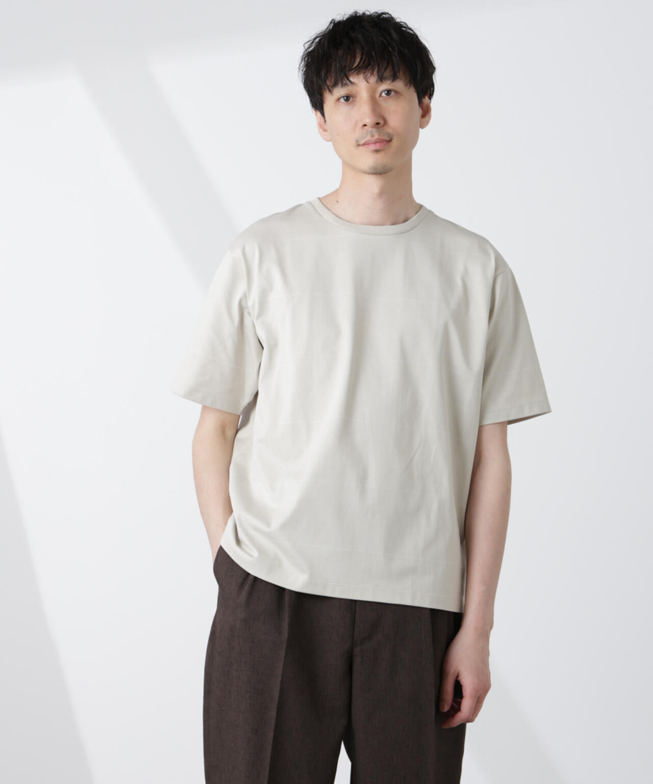 パネルボーダーTシャツ 半袖 6725124230
