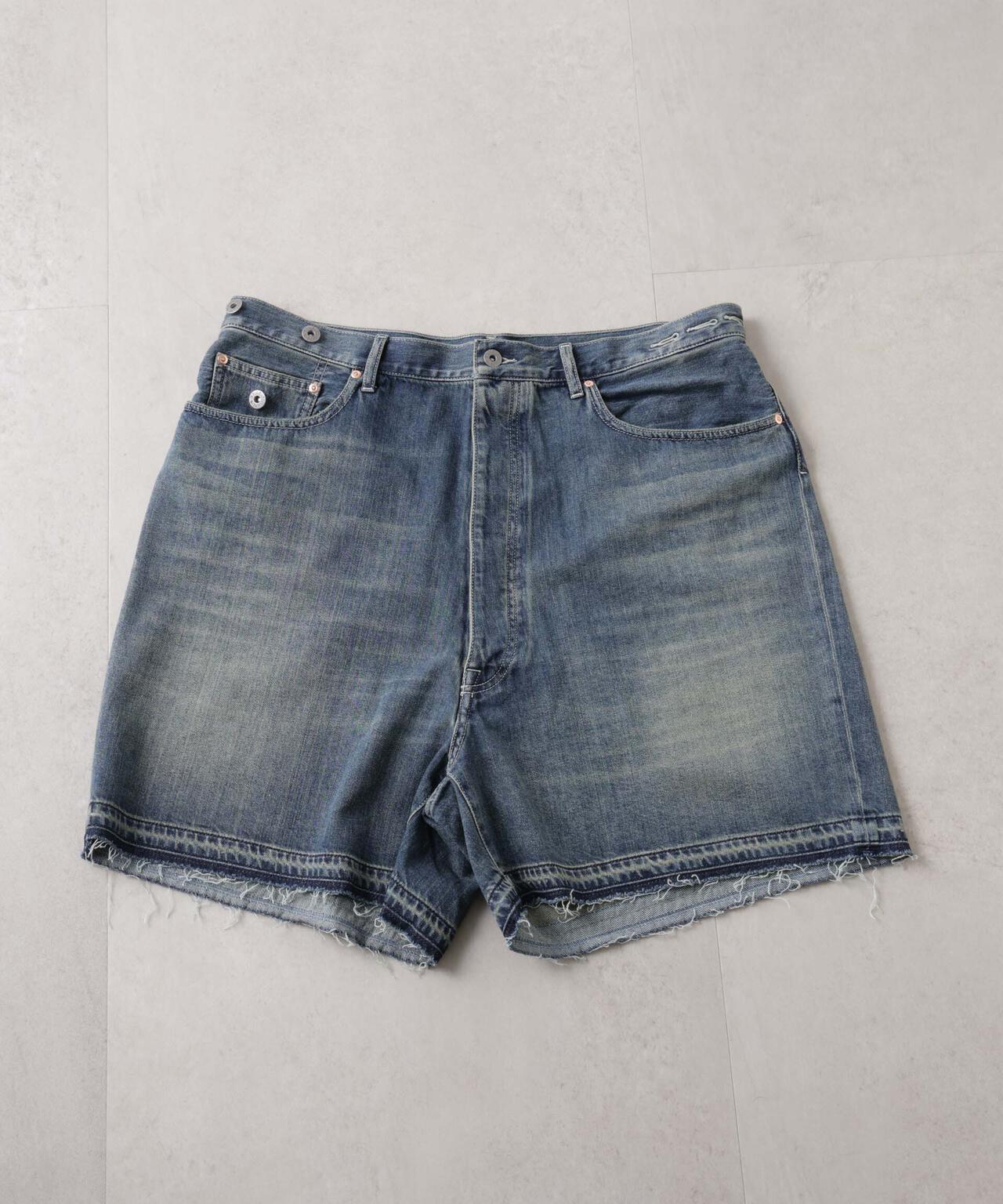 RhodolirioN/5Pockets Huge Shorts - Denim 6715128002