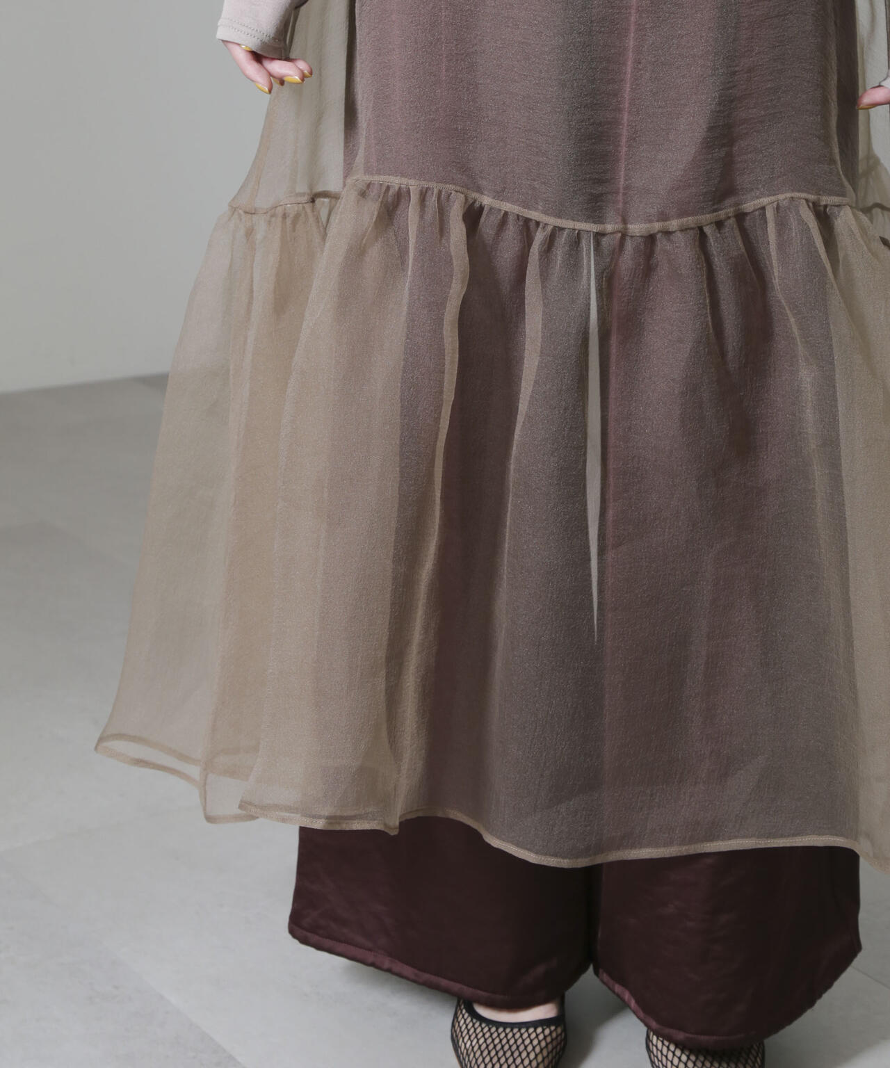 ESTHE/Cut-Out Organza Dress 6714219021