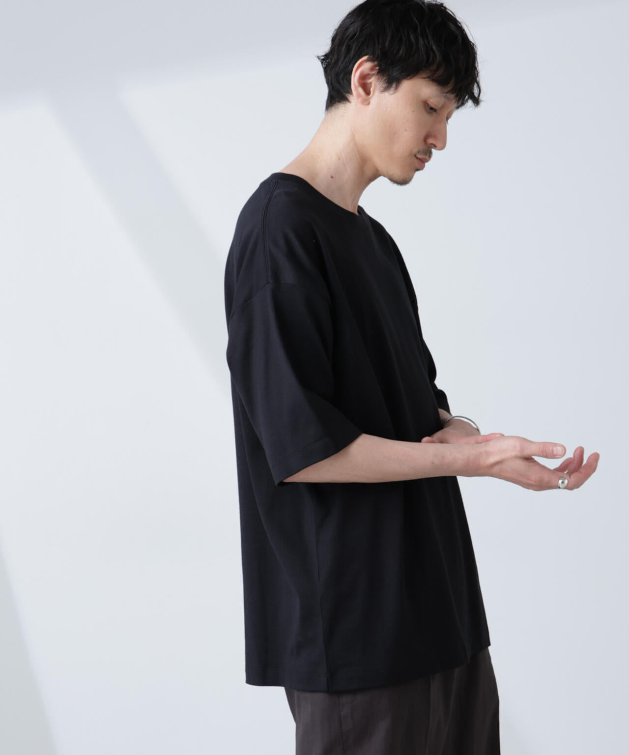 WEB限定/Anti Soaked(R) 汗染み防止 クルーネック ビッグシルエットTシャツ 6685124233