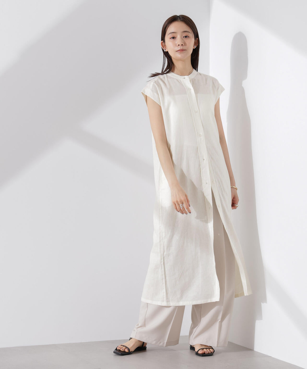Anti Smell Linen フレンチスリーブワンピース 6735119314