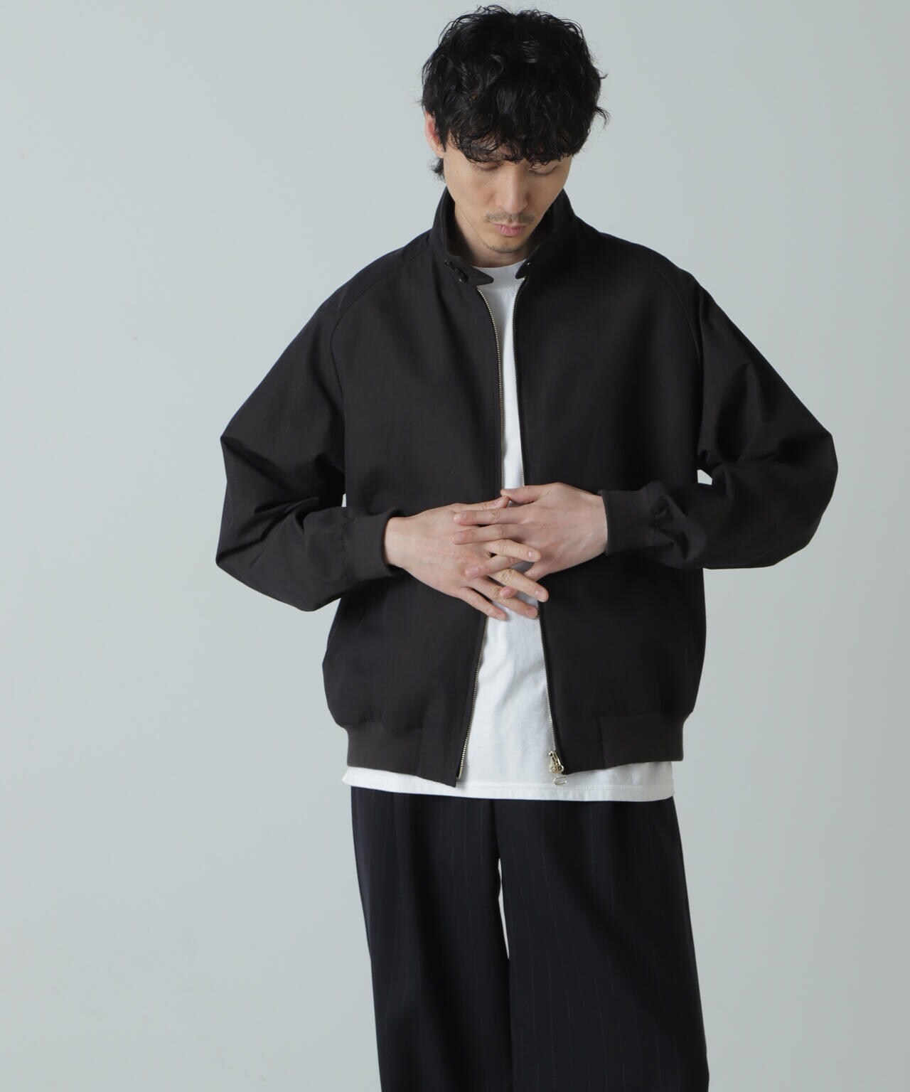 AB.コットンラミー ネップシャンブレーハリトンジャケット 6684112228