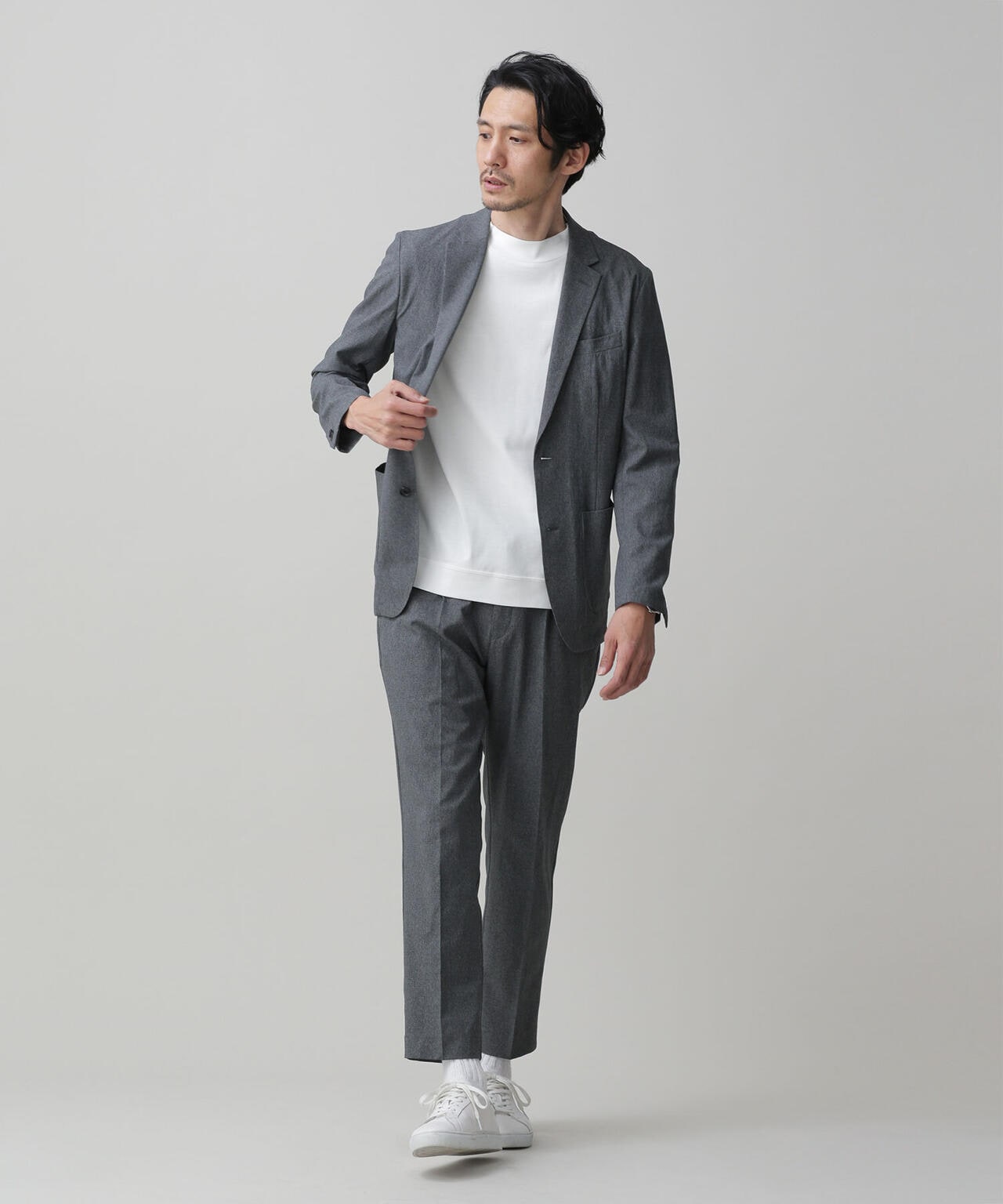 LB.03/「FORMAL JERSEY」モックネックカットソー半袖 6683124216