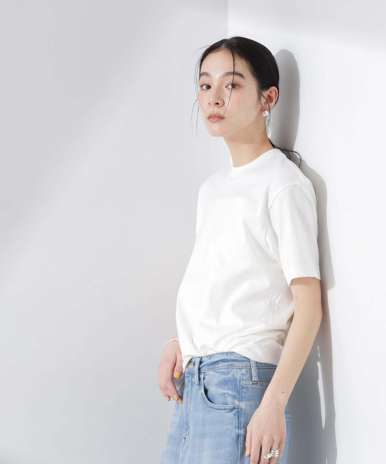 Hanes/1P T-SHIRTS SHIRO クルーネックTシャツ 6715124010