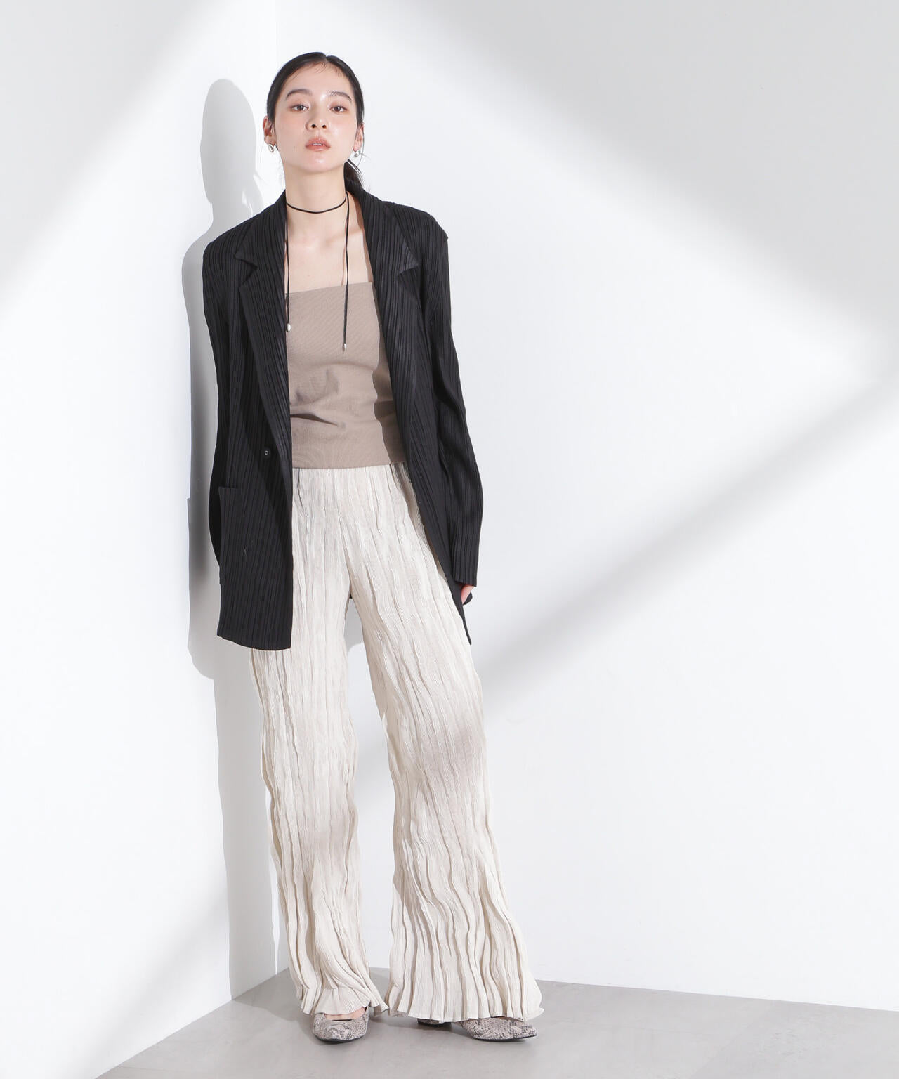 Gongdid Design/Cotton pleated blazer(セットアップ可) 6715116008