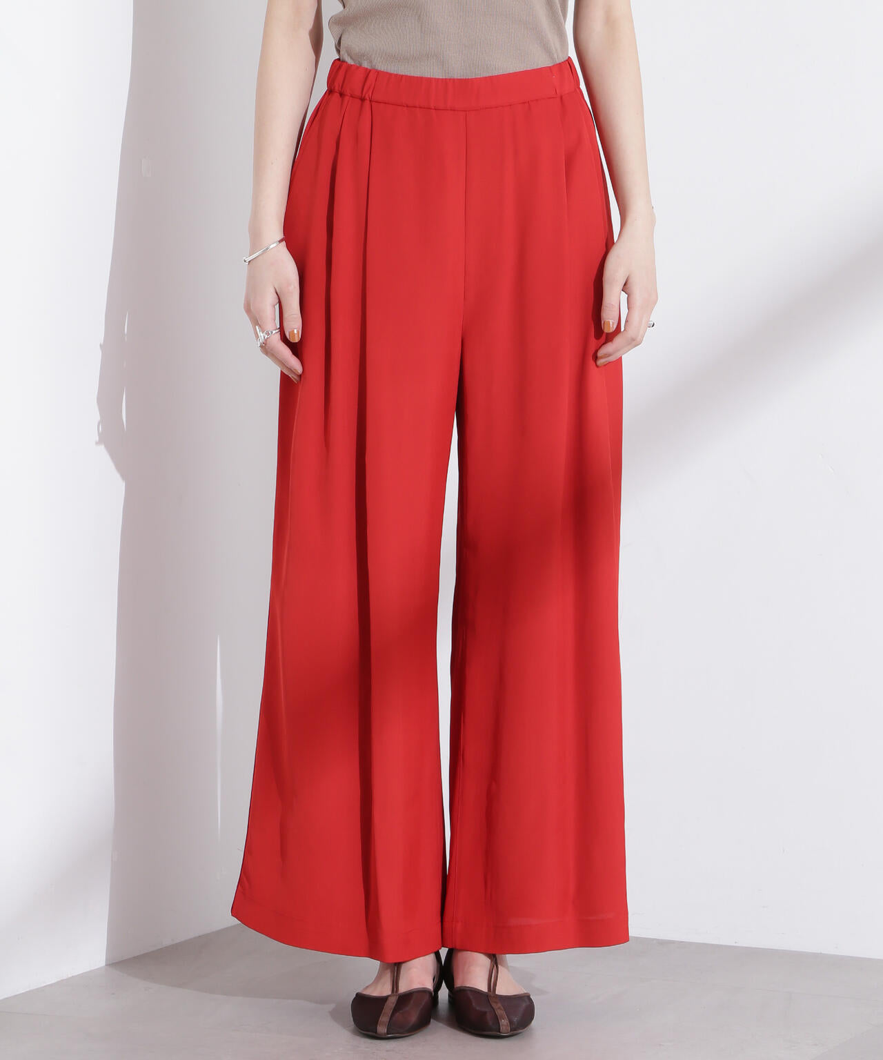 ANTHEM A/SILKY VISCOSE FLARE EASY PANTS 6715127043
