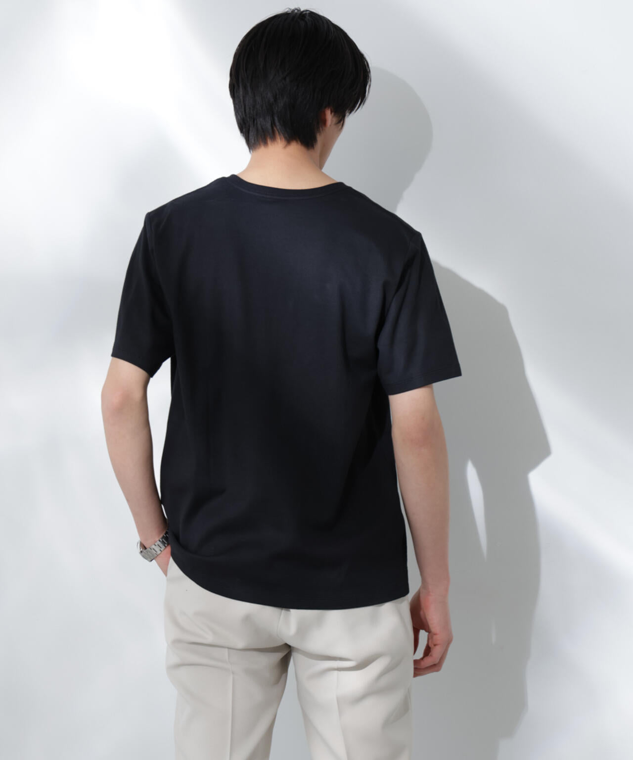 WEB限定/Anti Soaked(R) 汗染み防止 Vネック レギュラーシルエットTシャツ 6685124206